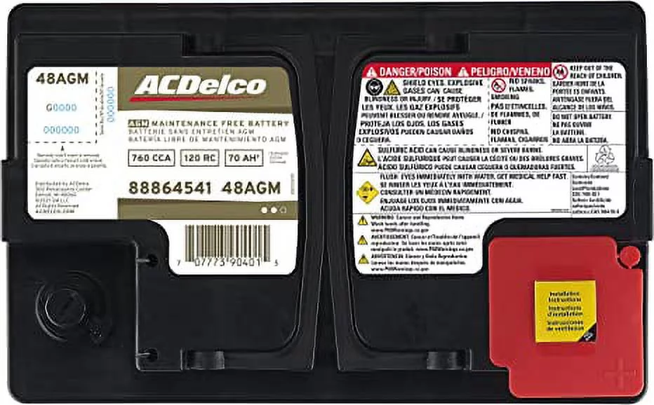 ACDelco 48AGM Vehicle Battery - Inhomebuy