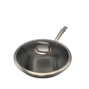 Healthy Bear BC-HW30N Targu Hybrid Wok: 30cm with glass lid - Inhomebuy