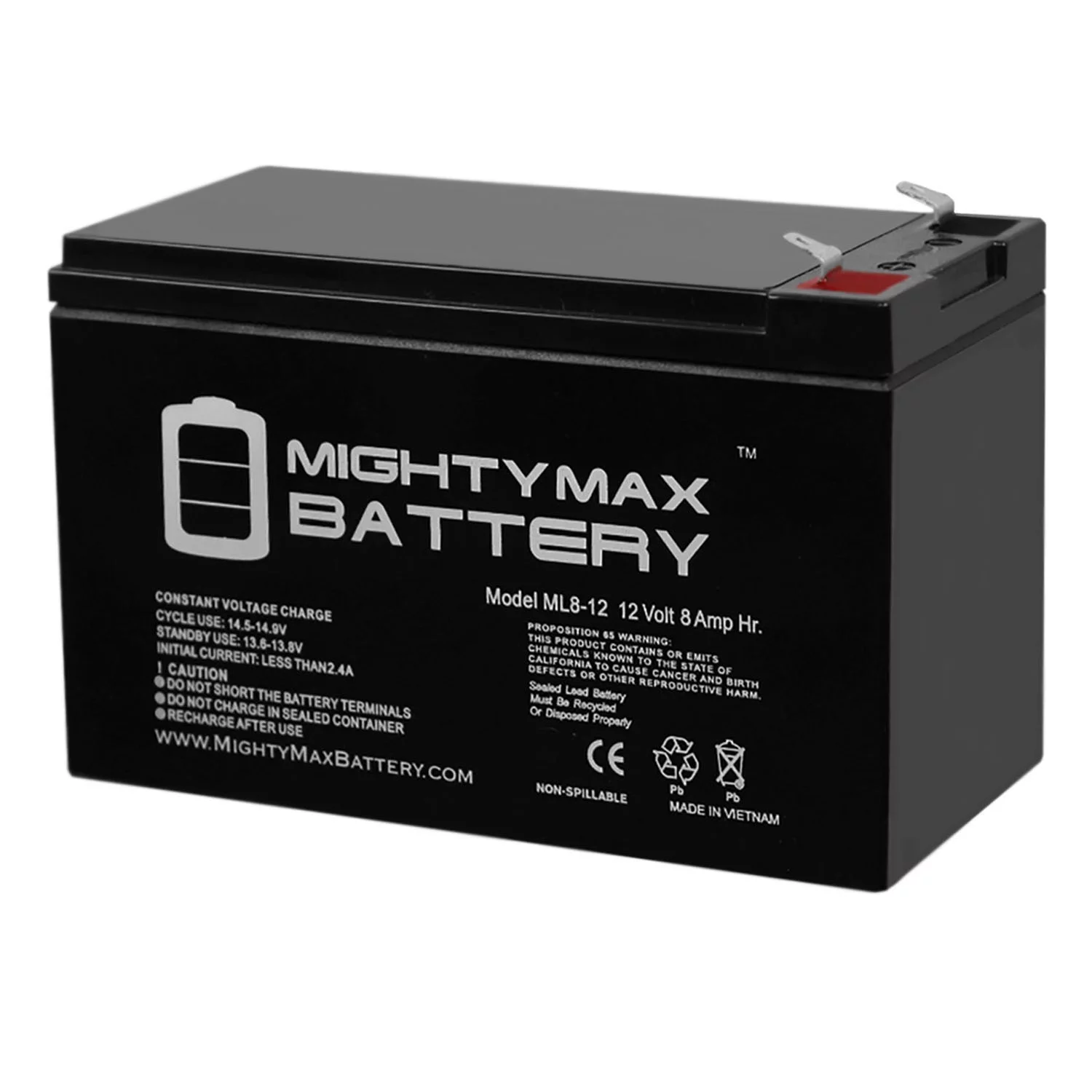 12V 8Ah Battery Replacement for Newark NP8-12 - Inhomebuy