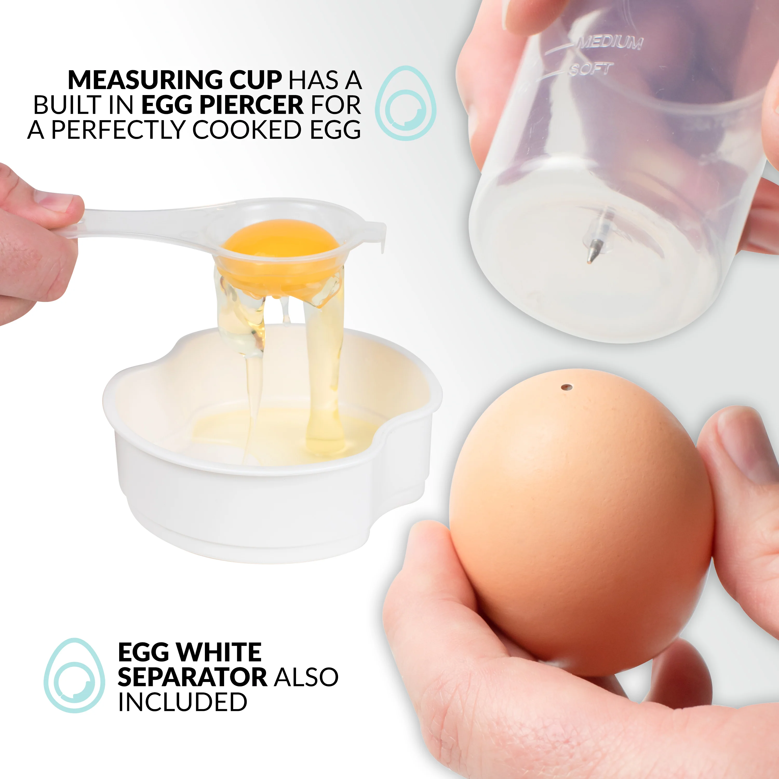Retro Premium 7-Egg Capacity Electric Egg Cooker, Aqua - Inhomebuy