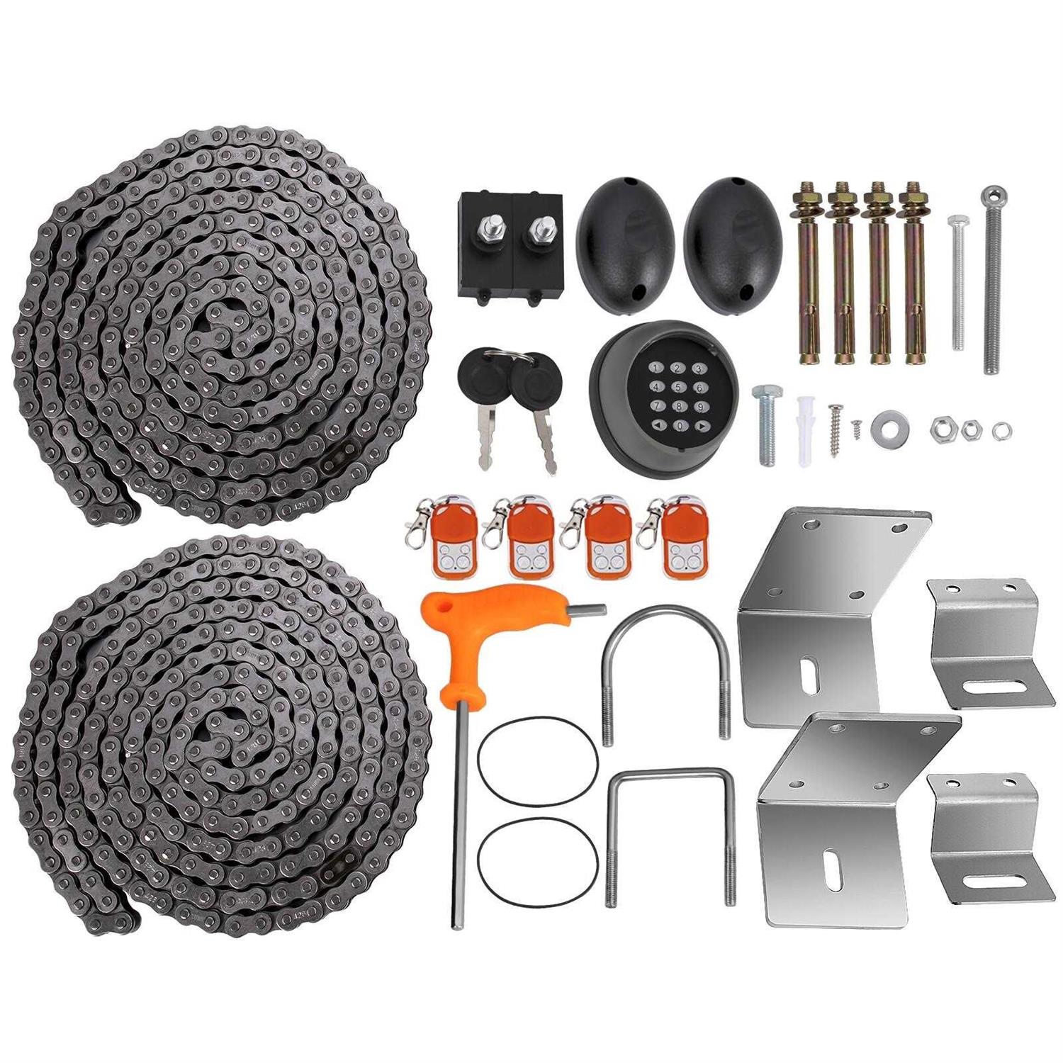 Vevor Sliding Gate Opener 3300 Lbs Automatic Sliding Gate Gate Opener Motor with 2 Remote Controls - Inhomebuy