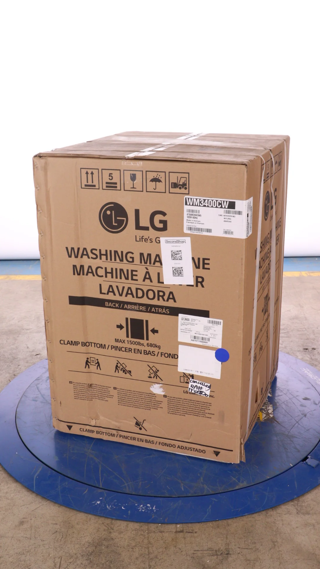LG WHITE 5.2 CU. ULTRA LARGE FRONT LOAD WASHER - WM3400CW - Inhomebuy