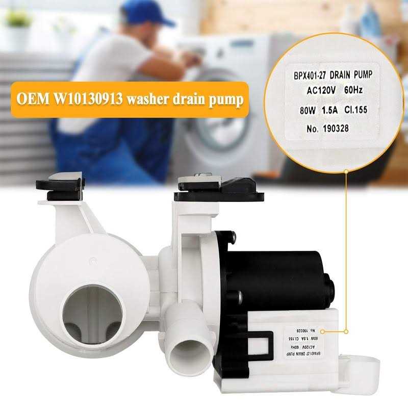 TOMOON Updated W10536347 Washer Drain Pump Assembly with 3 Mounting Screws -Exact for Whirlpool Cabrio, Kenmore Oasis, and Maytag Bravos model washing - Inhomebuy