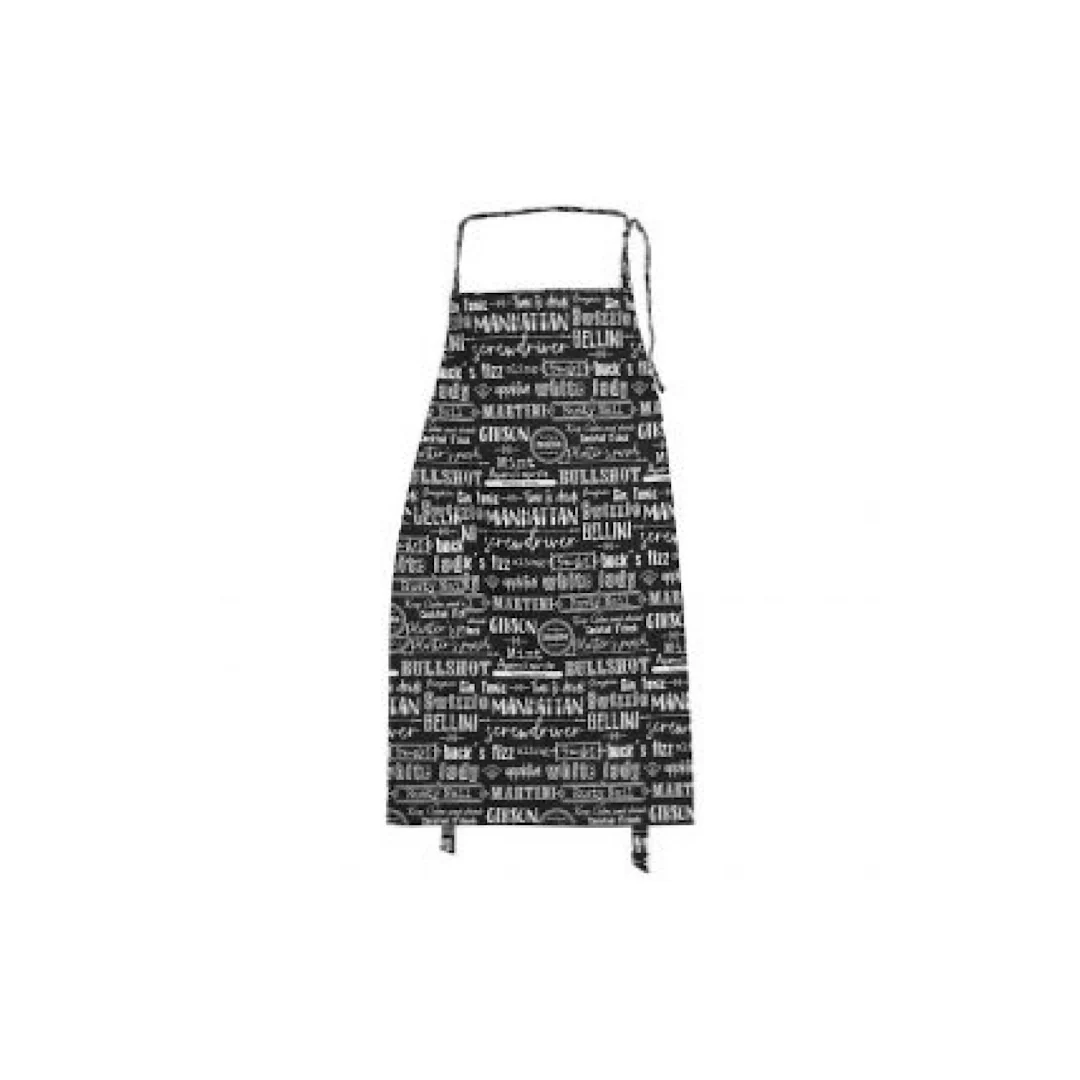 Let's  Party Apron Tablier Cotton Black - Inhomebuy