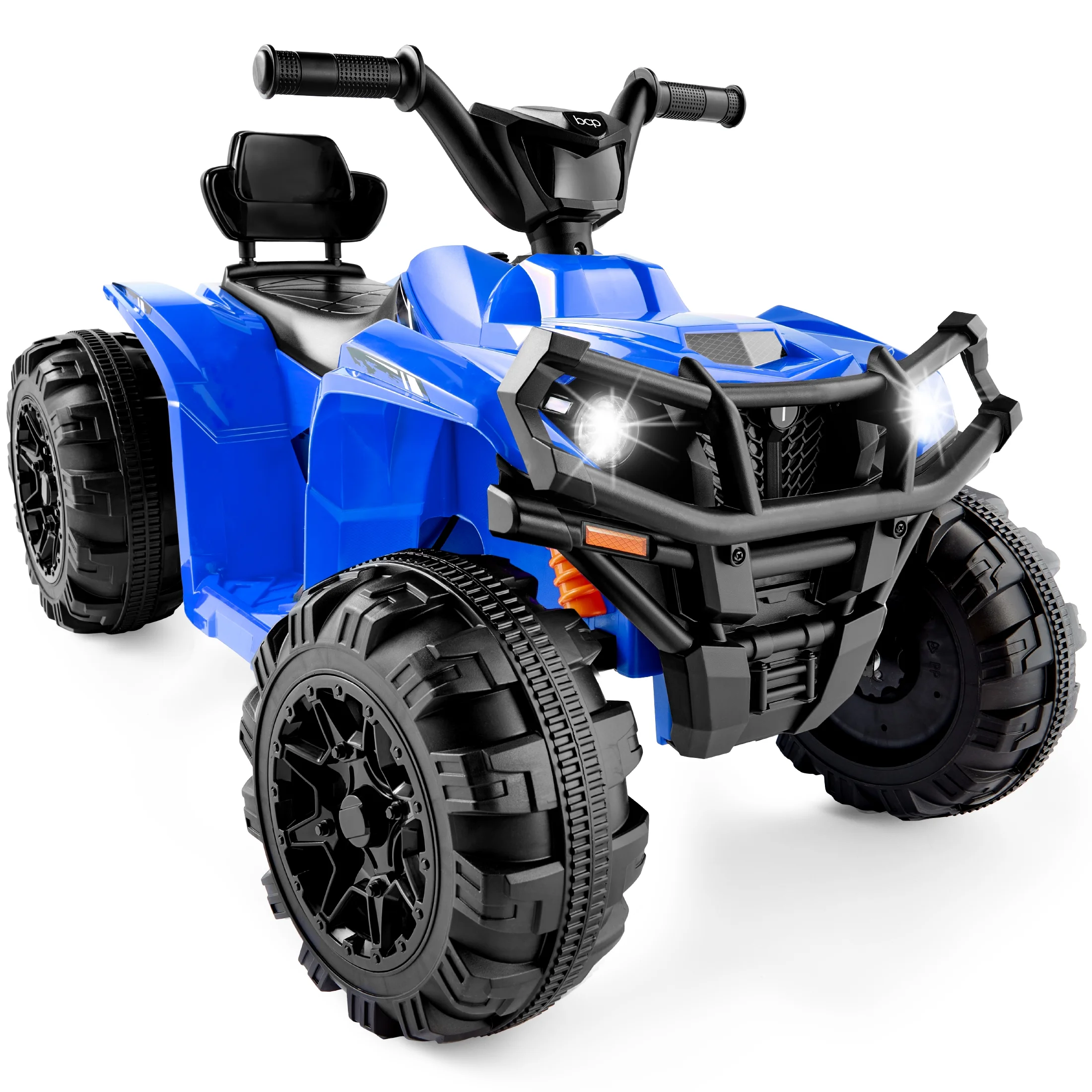 Best Choice Products 12V Kids Ride-On ATV Quad w/ Bluetooth, 2.4mph Max, Treaded Tires, LED Lights, Radio - Black - Inhomebuy