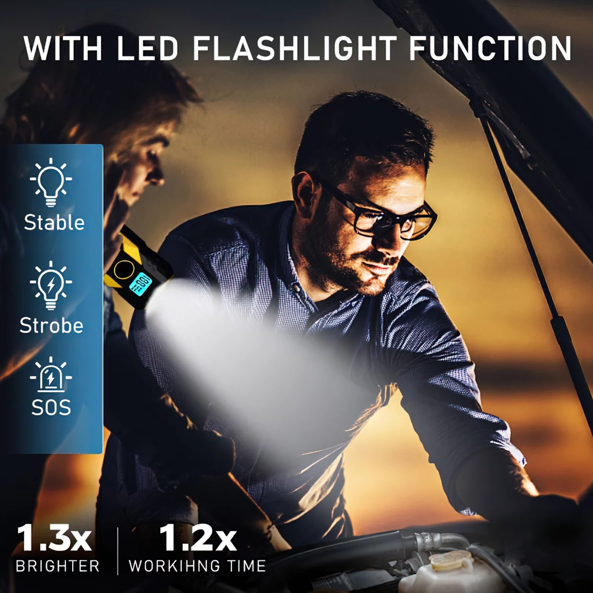 ELTPOWER 20000mAh Car Battery Jump Starter for Up to 9L Gas 7L Diesel, 2000A Peak Auto Car Jump Starter with LED and USB Quick Charge 3.0 - Inhomebuy