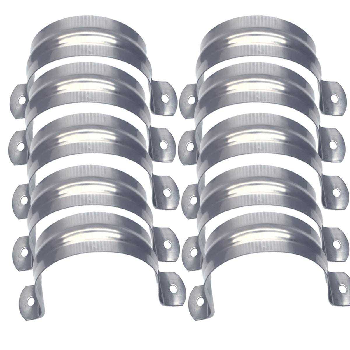 Nge 4inch Rigid Pipe Strap Clamp-Two Hole Strap-U Bracket Tube Clip-Stainless Steel Heavy Duty Pipe Fasten Holder-Secures Condu - Inhomebuy