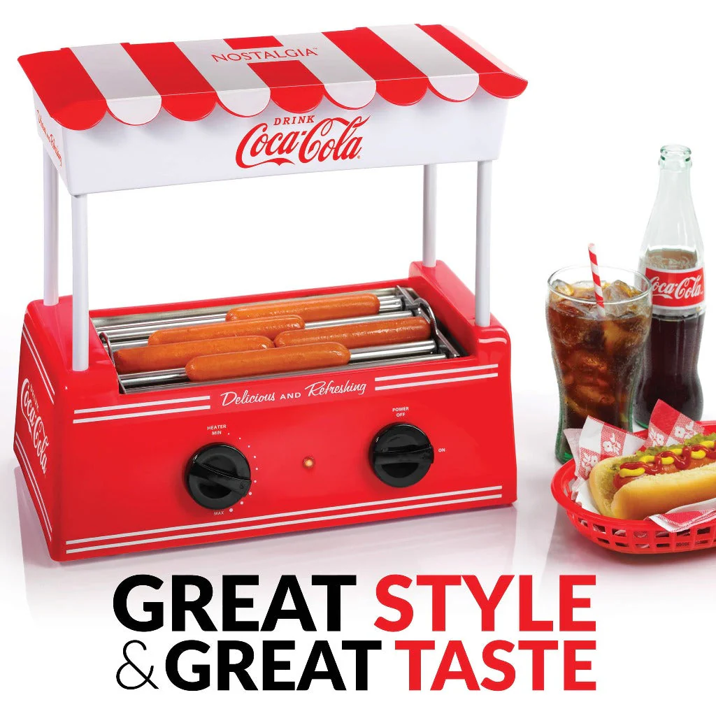 Coca-Cola® Hot Dog Roller and Bun Warmer, 8 Hot Dog and 6 Bun Capacity - Inhomebuy
