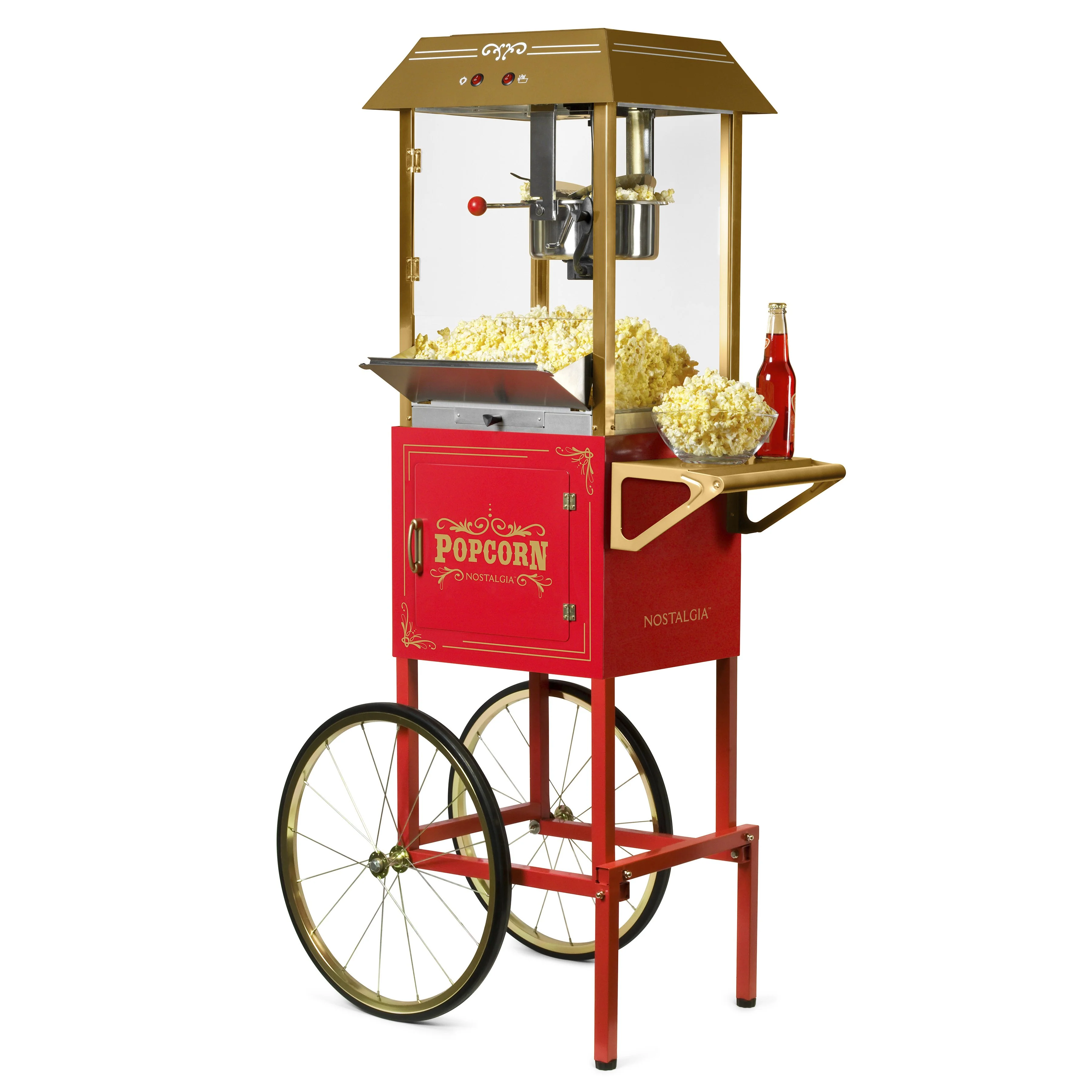 Vintage 10-Ounce Professional Popcorn Cart - 59 Inches Tall - Inhomebuy