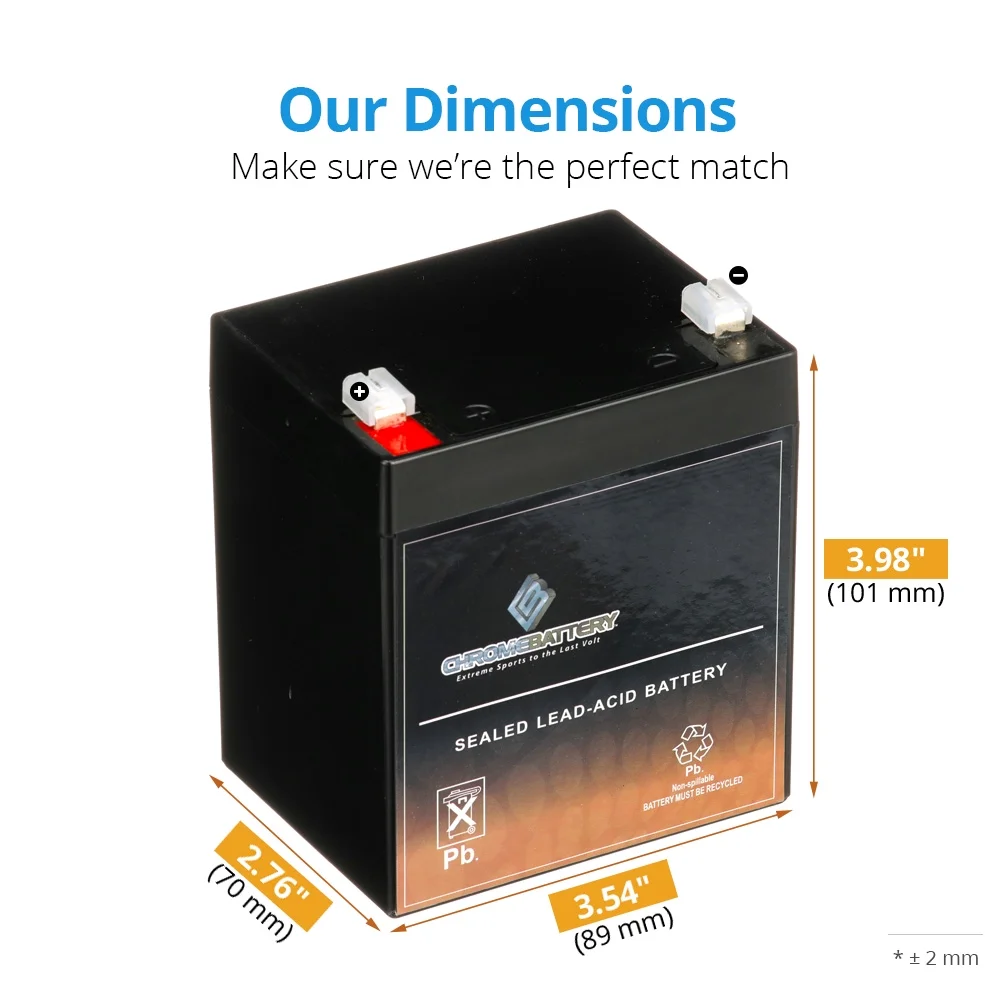 Chrome Battery 12V 4Ah Home Alarm Security System SLA Battery - Inhomebuy