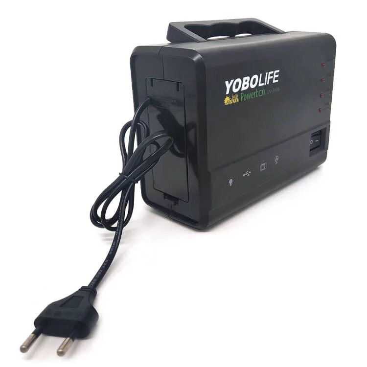 AC 110-220V Portable Solar Generator with Solar Panel,Included 4 Sets LED Lights,Solar Power - Inhomebuy