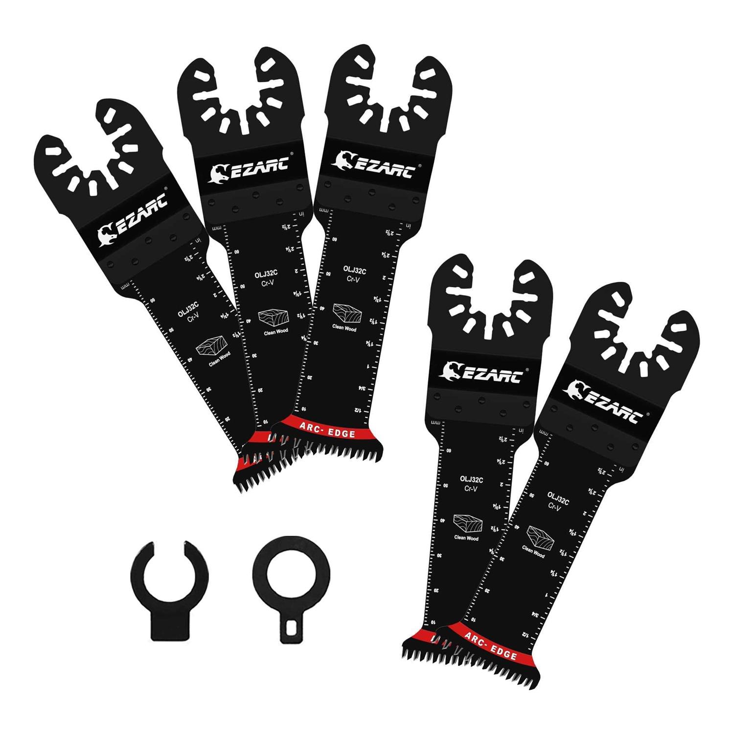 EZARC Tools 1-1/4 in. Arc Edge Bi-Mteal Oscillating Multitool Blades for General Purpose,OlB33C - Inhomebuy
