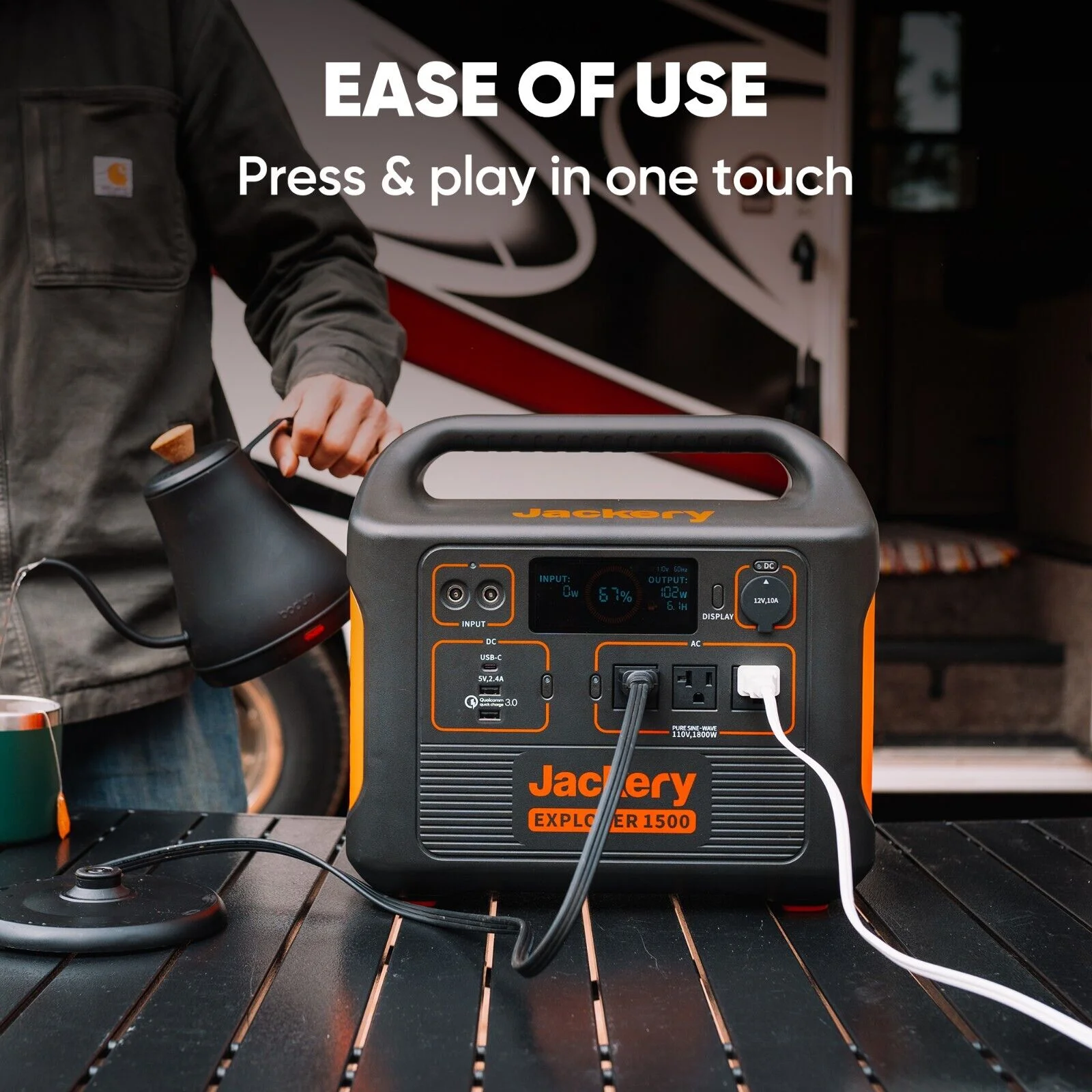 【Restored】Jackery Portable Power Station Explorer 1500, 1534Wh Portable Generator - Inhomebuy