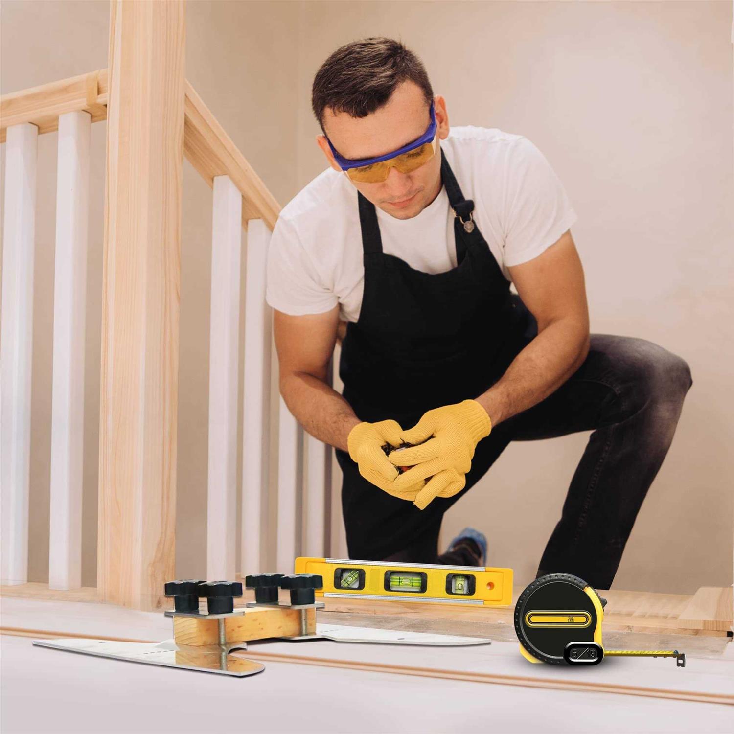 NAACOO Heavy Duty Pull Bar and Pry Bar Weight 3.7lb Solid Square Steel Block & Steel Angle Hammering Durable - Inhomebuy