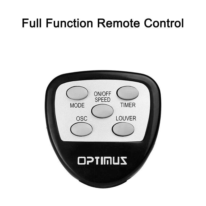 Optimus Louver Fan 14'' pedestal remote LED timer | F-7508 - Inhomebuy