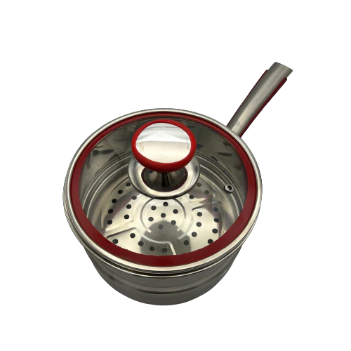 Healthy Bear Targu Hybrid Sauce Pan: 18cm with glass lid | BC-HW18SPG - Inhomebuy