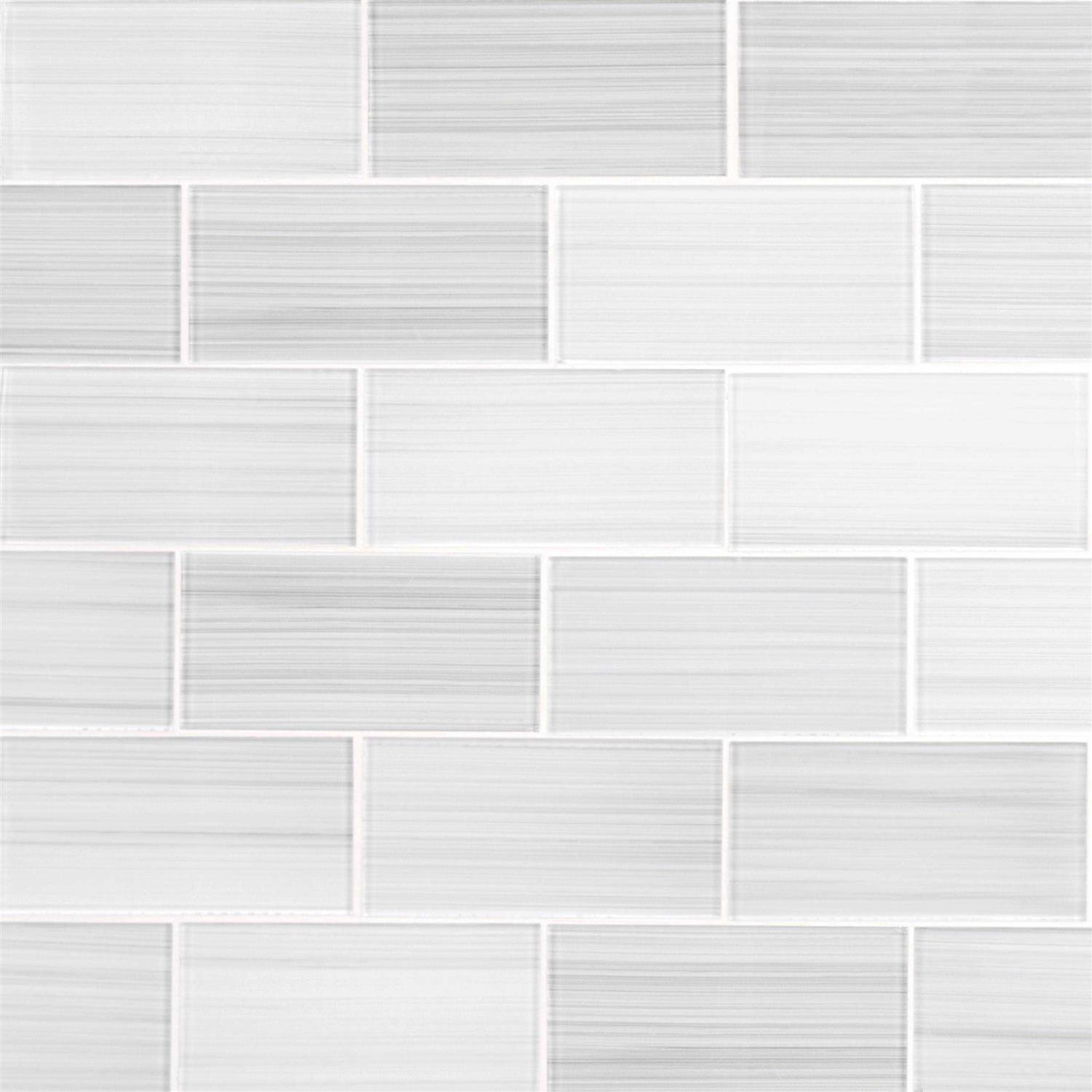 WS Tiles 3×22 x 9×22 Glass Mosaic Subway Tile Backsplash for Kitchen and Bathroom - Inhomebuy