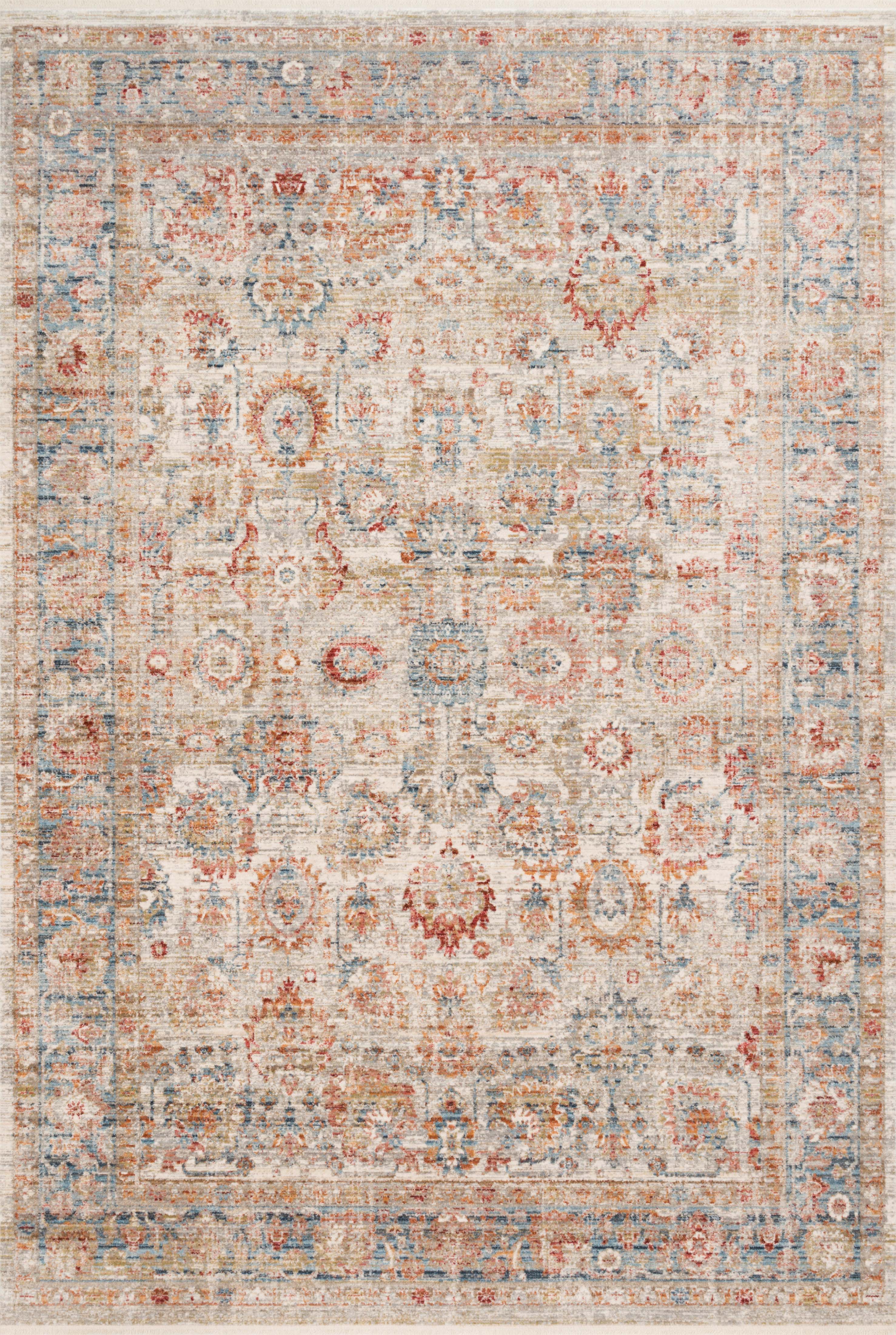 Loloi Rugs Claire Collection Rug in Ivory, Ocean - 7'10