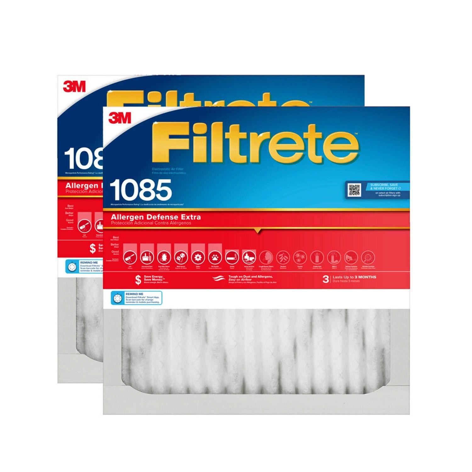 Filtrete 1085 MPR Allergen Defense Extra Electrostatic Pleated Air Filter - Inhomebuy