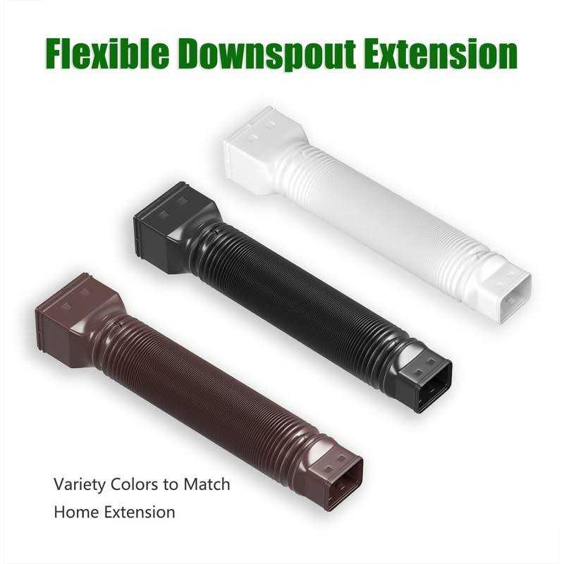 YOTODY Rain Gutter Downspout Extensions Flexible Drain Extender Screws for Included - Inhomebuy