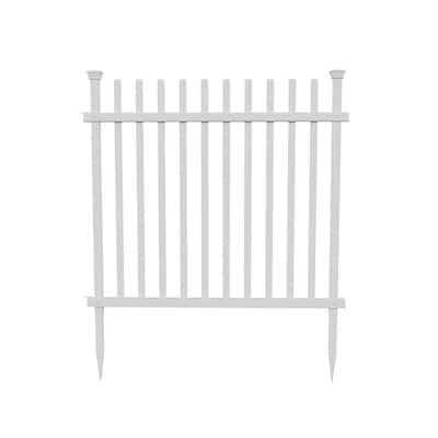 Zippity Outdoor Products Baskenridge No-Dig Vinyl Fence Kit - Inhomebuy