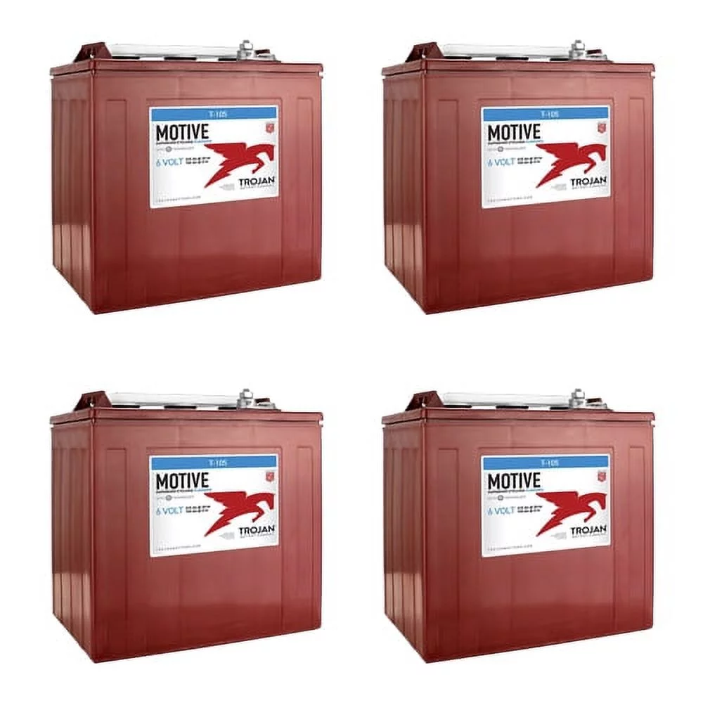 Trojan T-105 6 Volt Golf Cart Battery RV marine solar deep cycle X4 - Inhomebuy