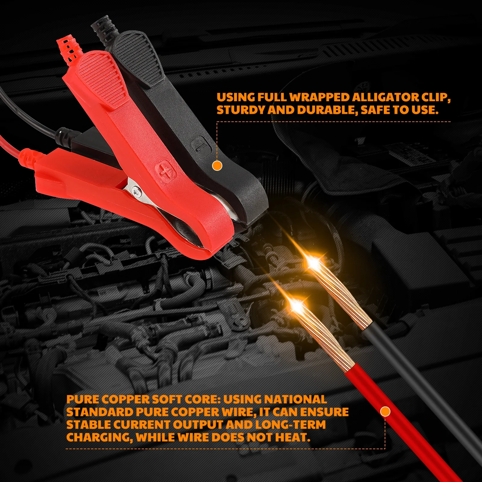 Portable Charger Automatic Trickle Battery Automotive Intelligent Pulse - Inhomebuy