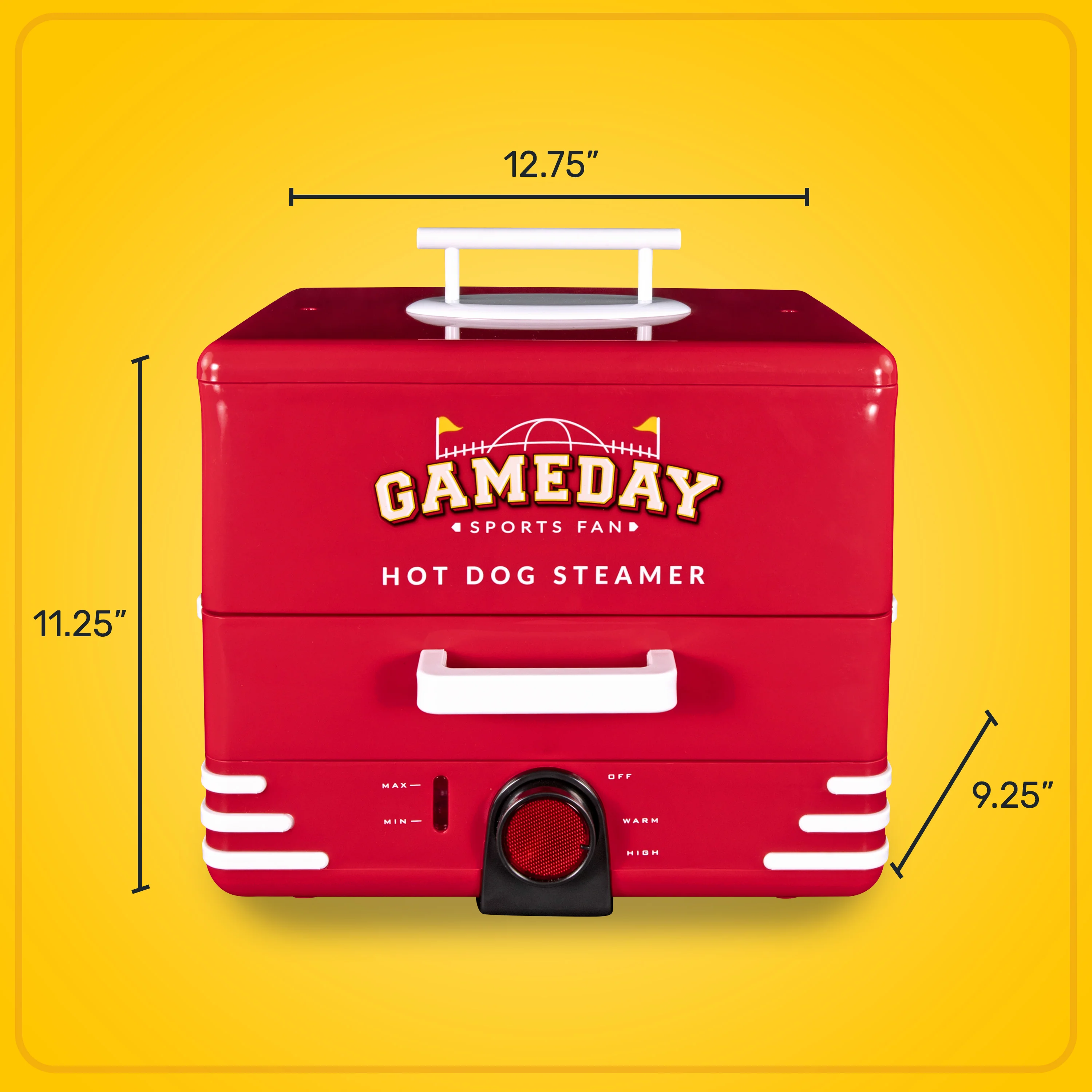 Nostalgia Game Day Hot Dog Steamer and Bun Warmer - Inhomebuy