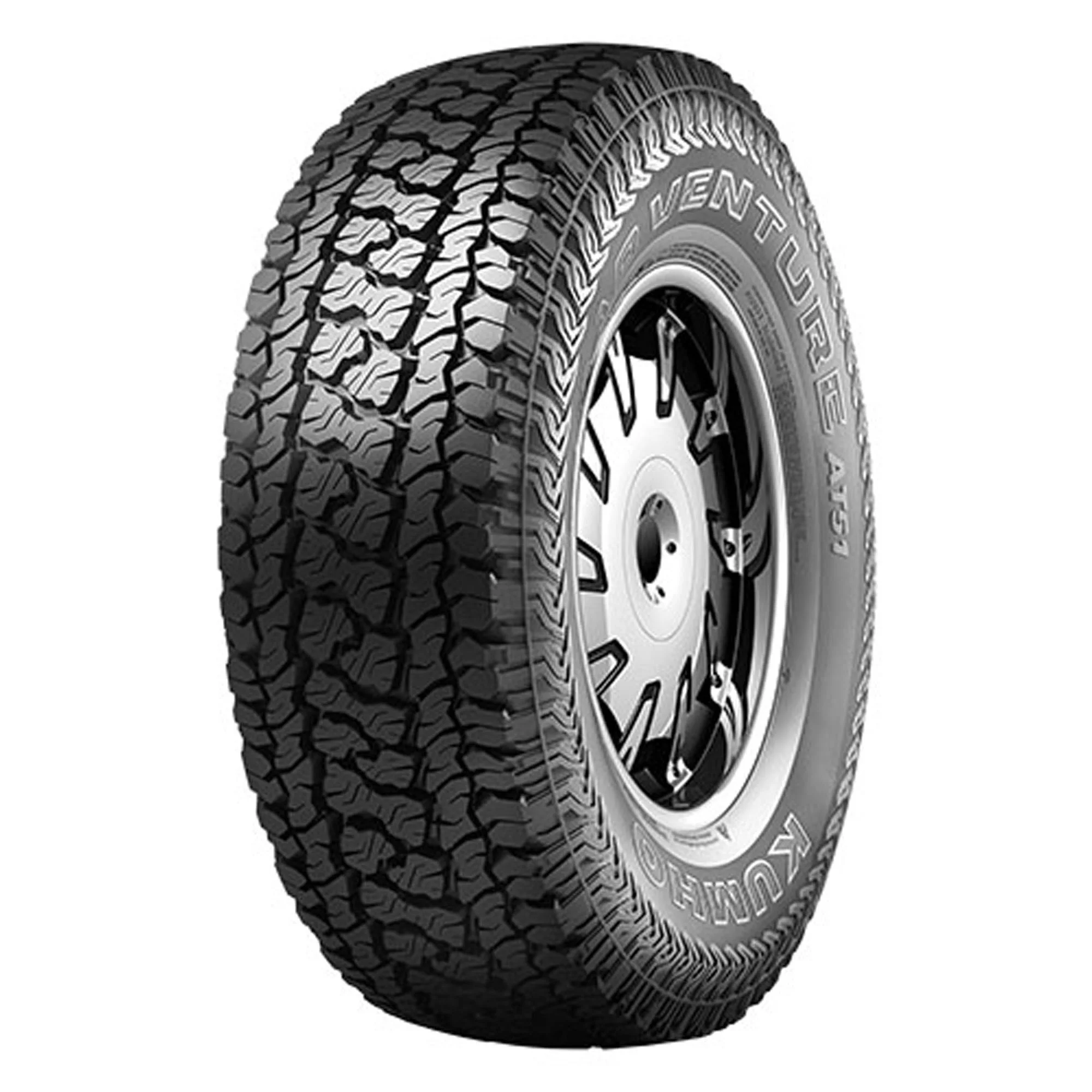 Kumho Road Venture AT51 All Terrain P245/65R17 105T Light Truck Tire - Inhomebuy
