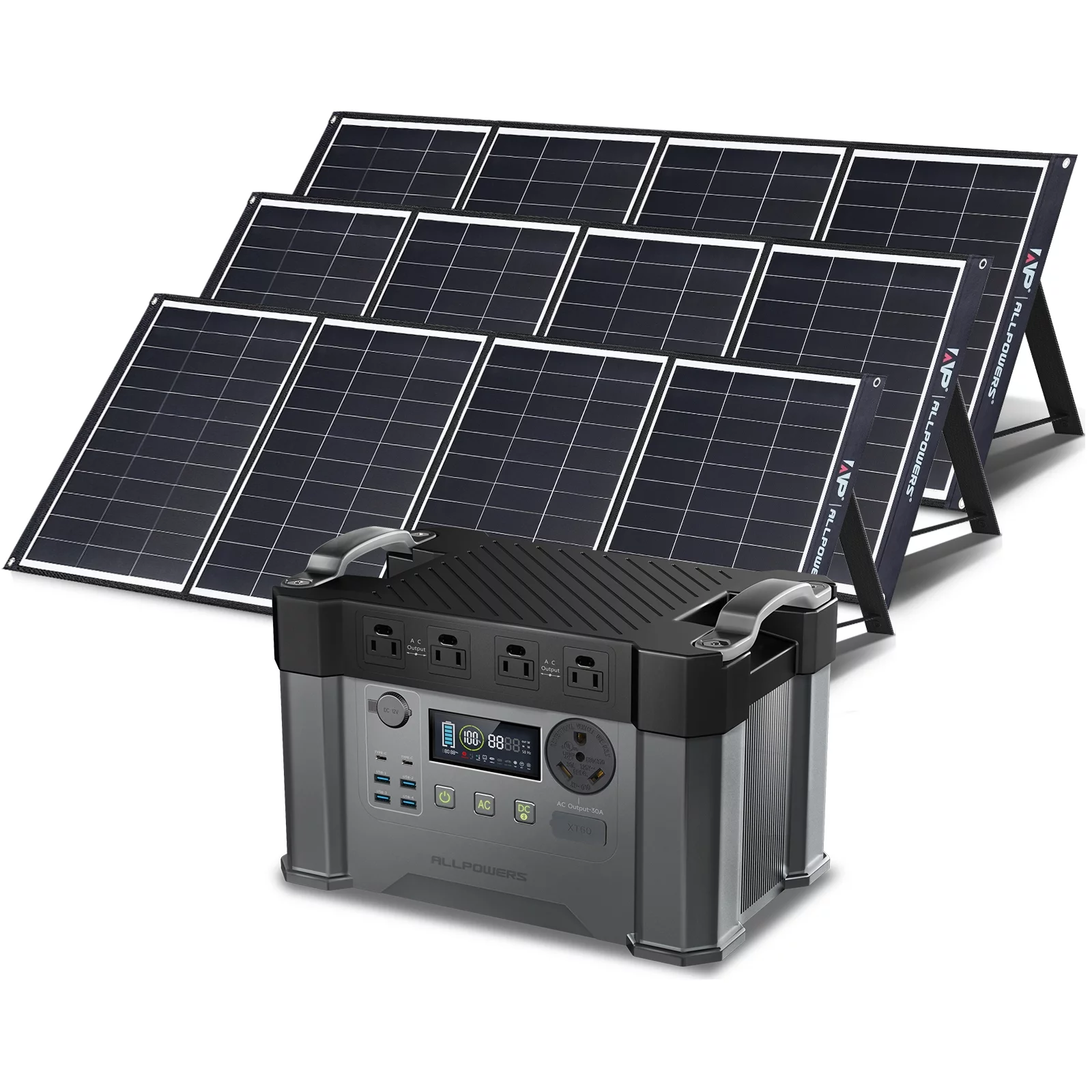 ALLPOWERS S2000 Pro Portable Solar Generator, 2400W 1500Wh Portable Power Station for Camping RV Camper Home Emergency - Inhomebuy