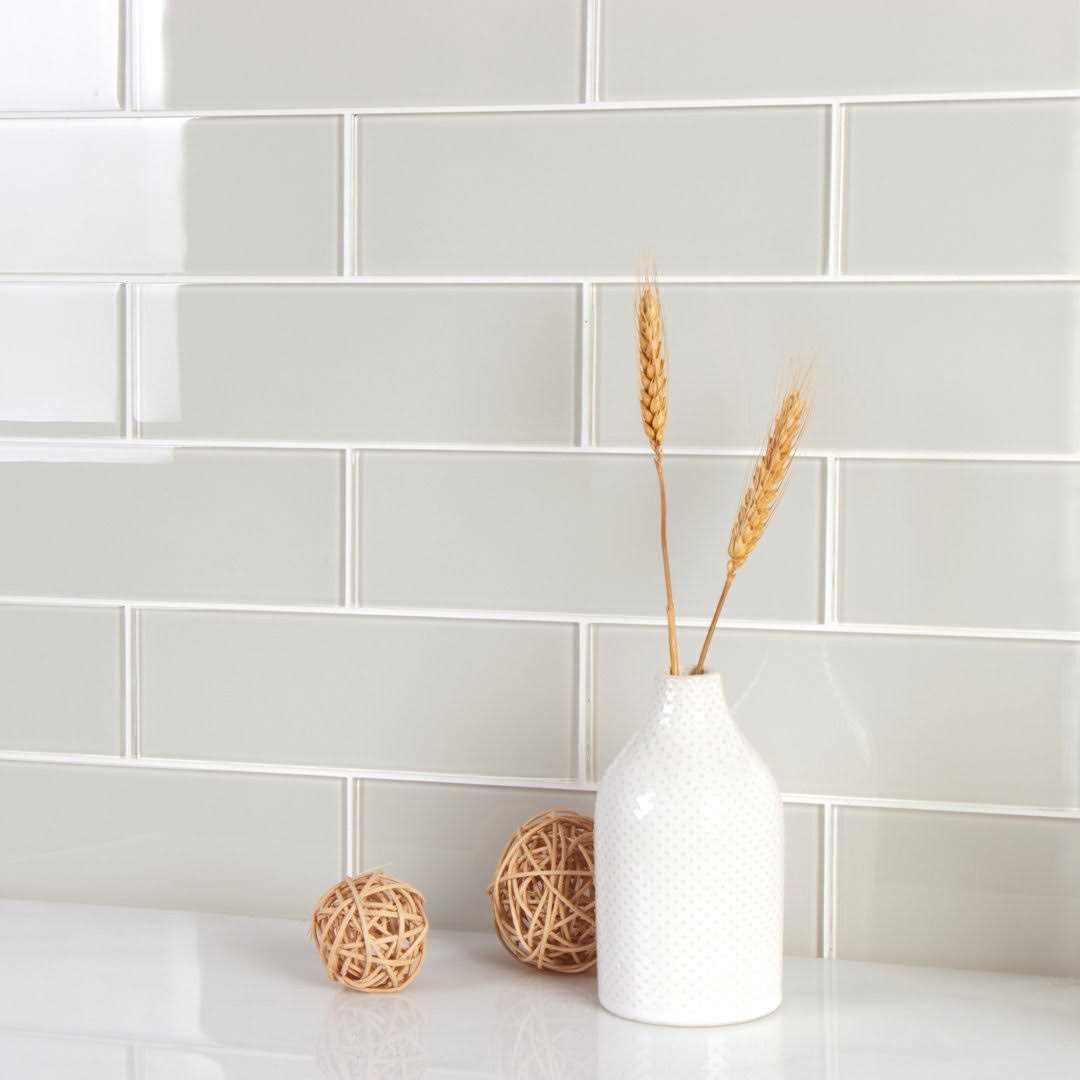 WS Tiles 3×22 x 9×22 Glass Mosaic Subway Tile Backsplash for Kitchen and Bathroom - Inhomebuy