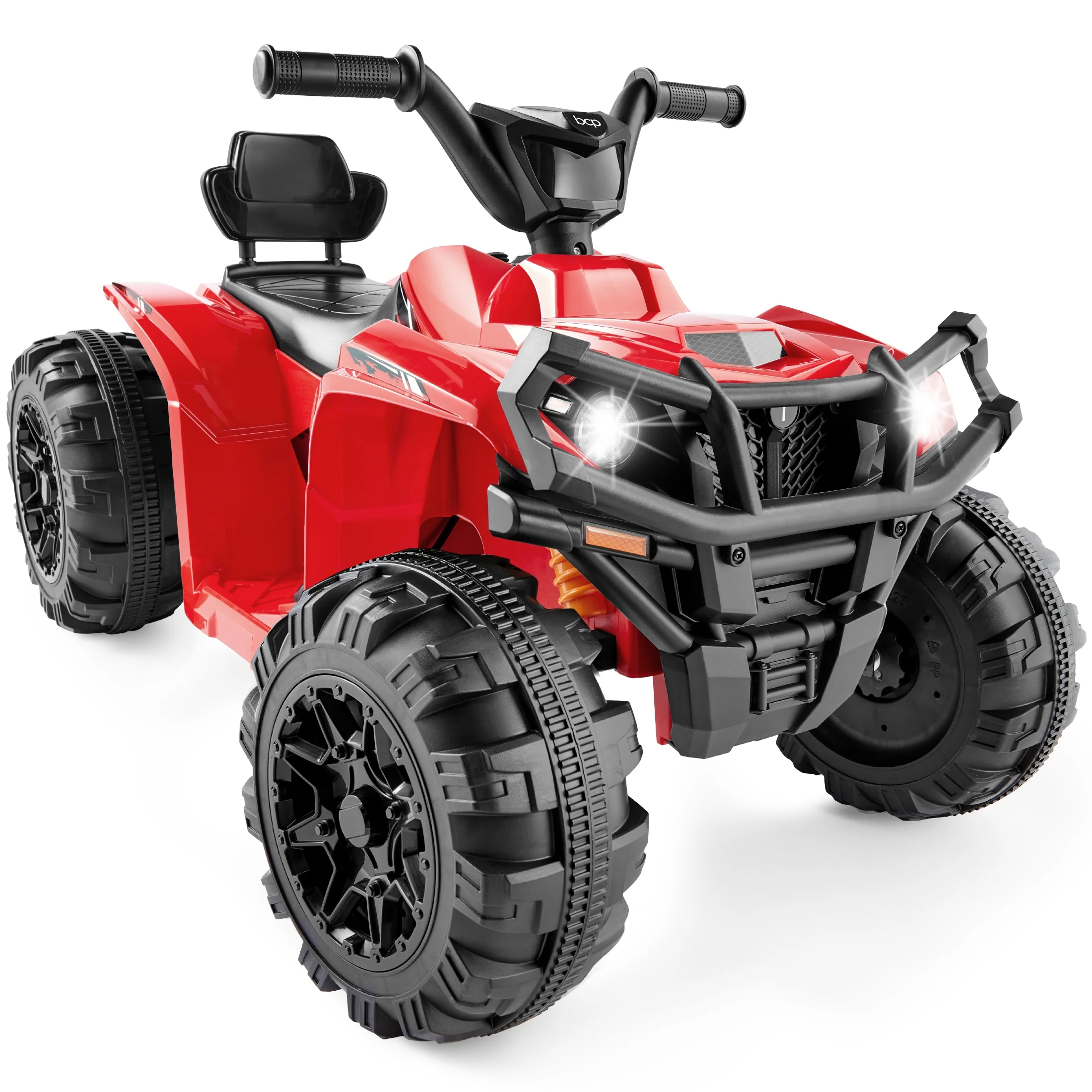 Best Choice Products 12V Kids Ride-On ATV Quad w/ Bluetooth, 2.4mph Max, Treaded Tires, LED Lights, Radio - Black - Inhomebuy