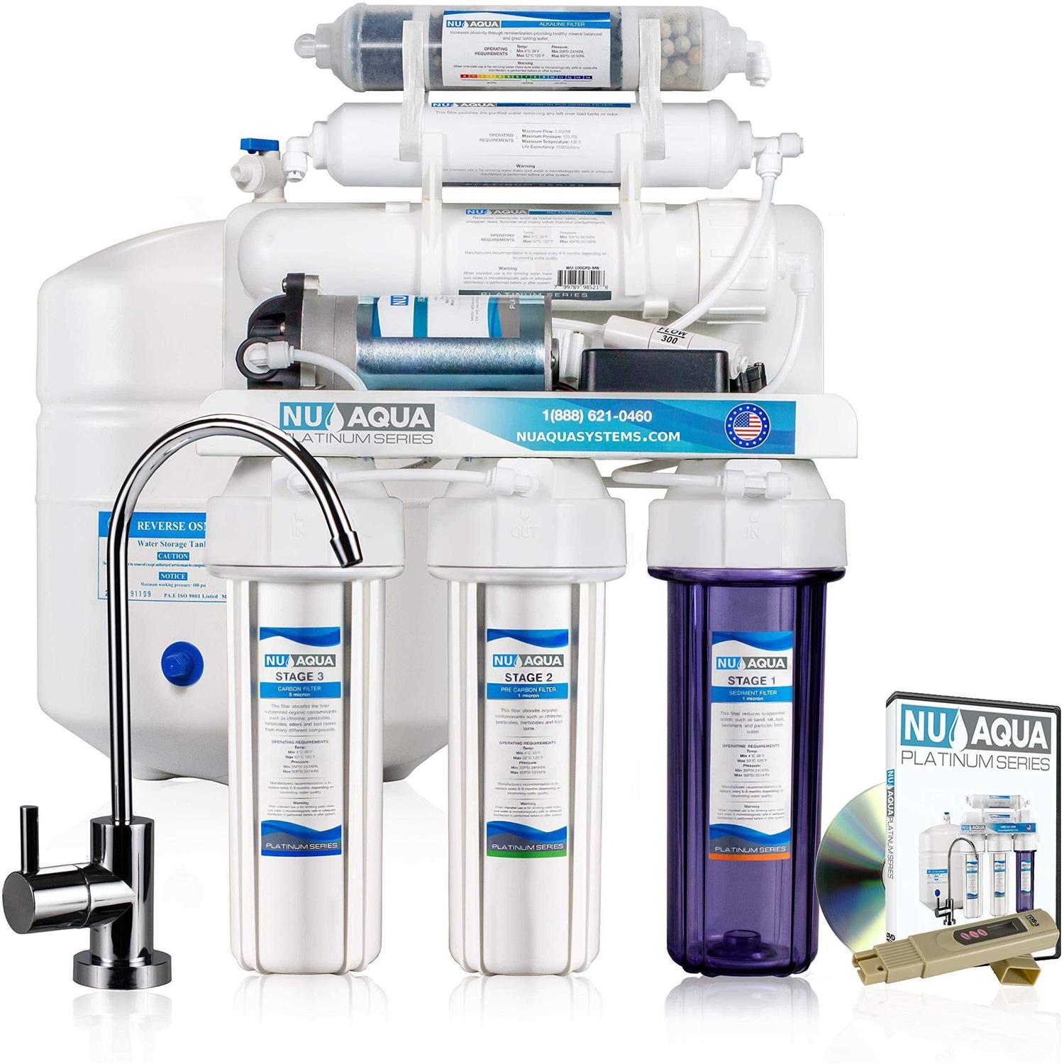 Nu Aqua Platinum Series 6 Stage Alkaline 100gpd RO System - Inhomebuy