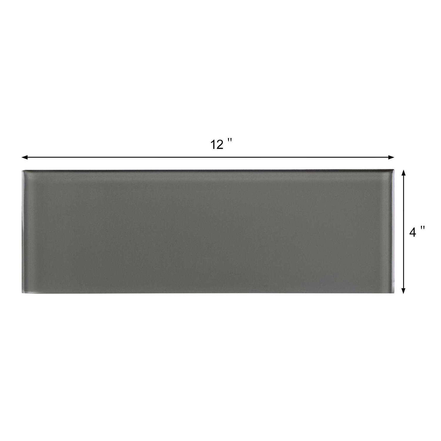 WS Tiles Premium 4 in. x 12 in. Individual Glass Subway Wall Tile - Inhomebuy