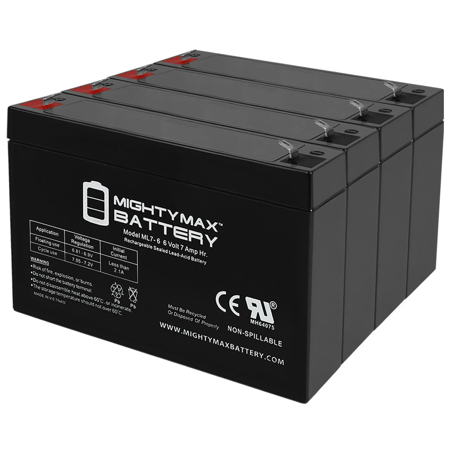 Ride On Replacement 6V 7AH Battery For Kids Ride On Power Car Wheels - Inhomebuy