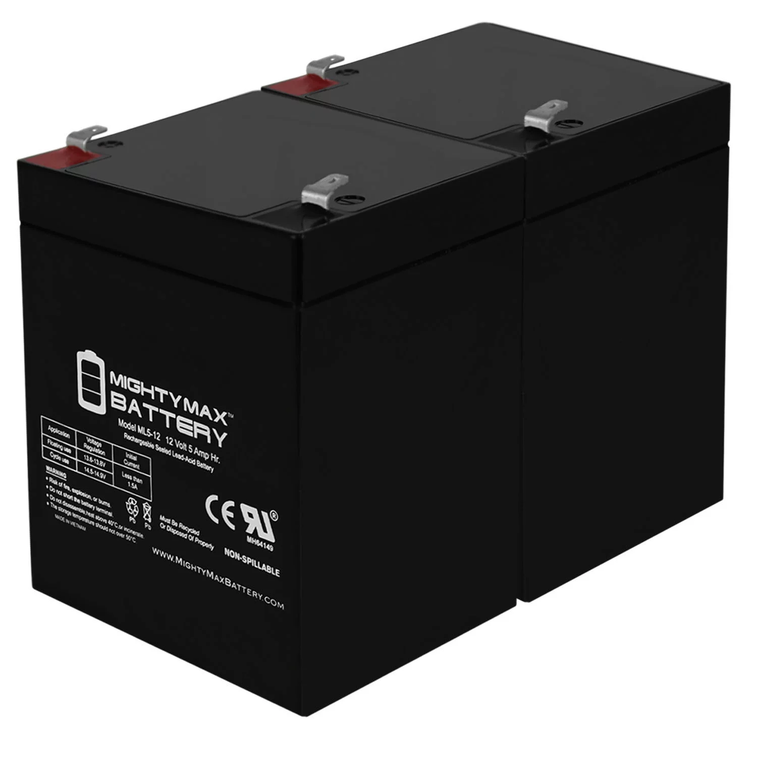 12V 5AH Rechargeable Sealed Lead Acid Battery - Inhomebuy