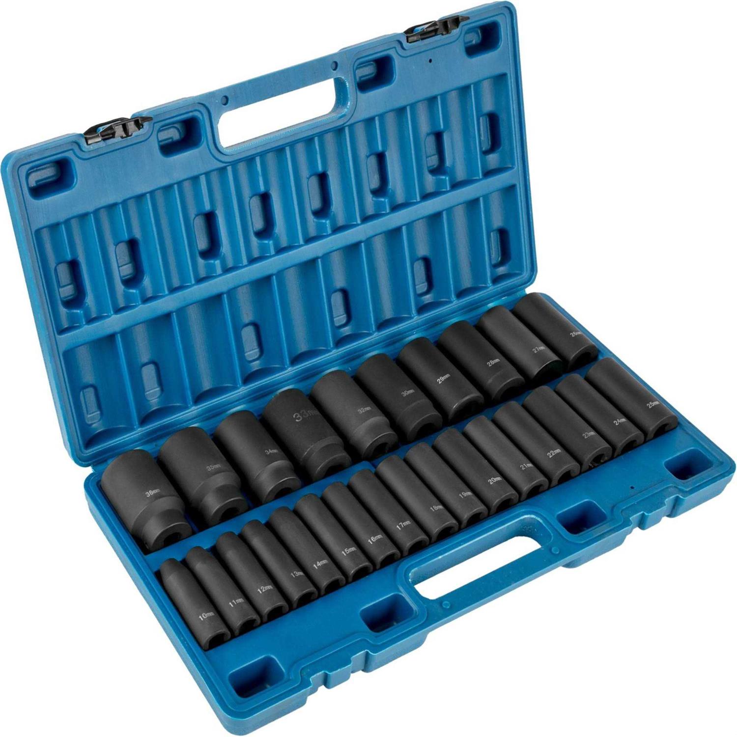VEVOR Impact Socket Set 1/2 Inches 19 Piece Impact Sockets - Inhomebuy