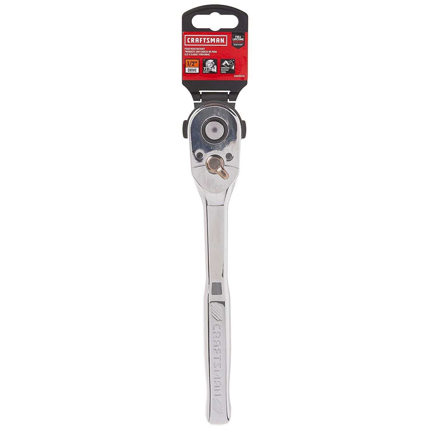 Craftsman 1/2 in. Drive 72 Tooth Pear Head Ratchet - Inhomebuy