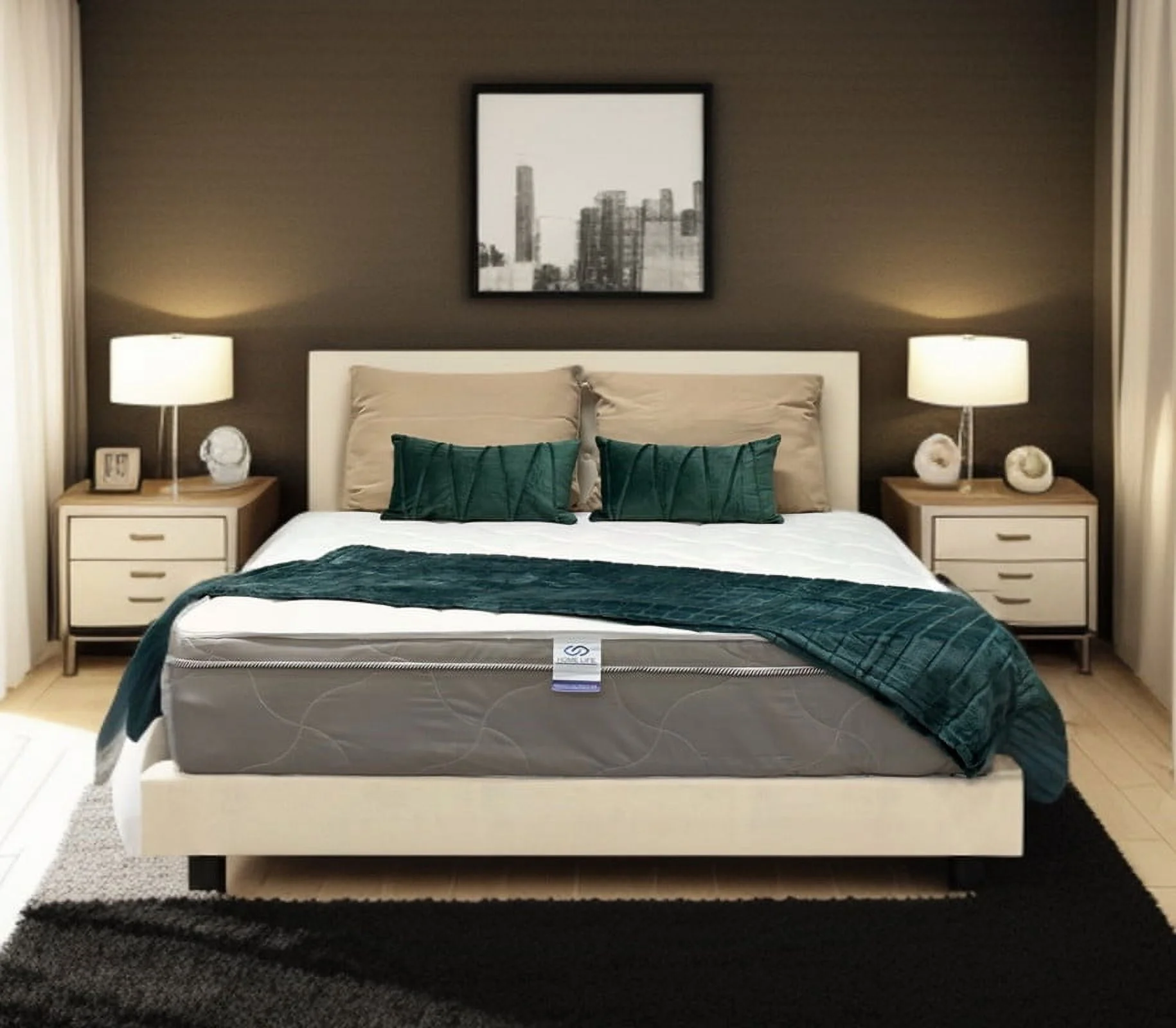 Twin Mattress - 8 Inch Comfort Foam & Spring Hybrid Mattress - Tight Top - Medium Firm - Oliver & Smith - Inhomebuy