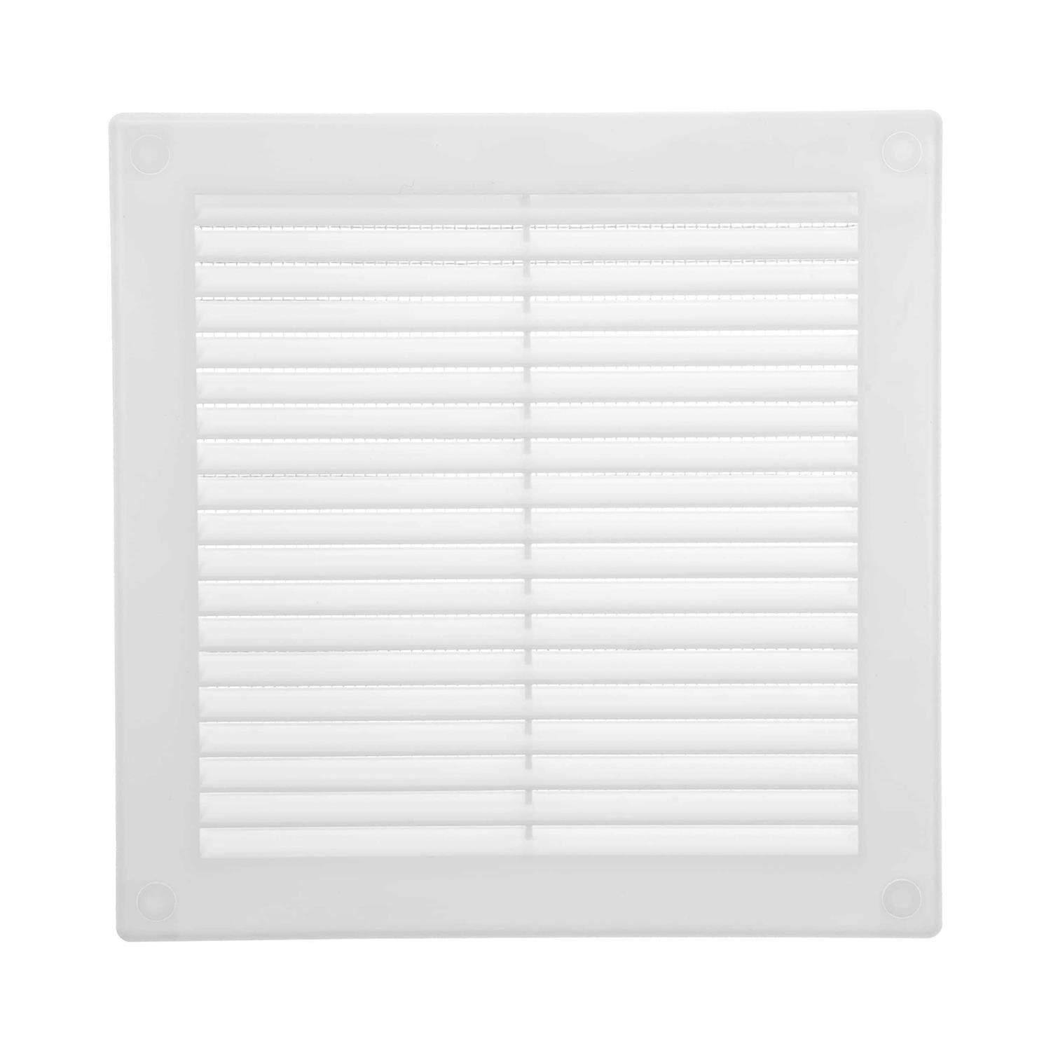 ECOPRO Vent White Square Vent Grille with Protective mesh. Lightweight Plastic Ventilation Register/Cover. Indoor and Outdoor Soffit - Inhomebuy