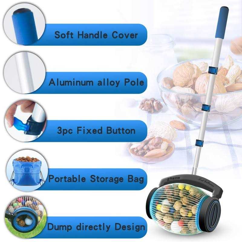Zozen Nut Gatherer Picker Upper Directly Dump Outlet Medium - Inhomebuy