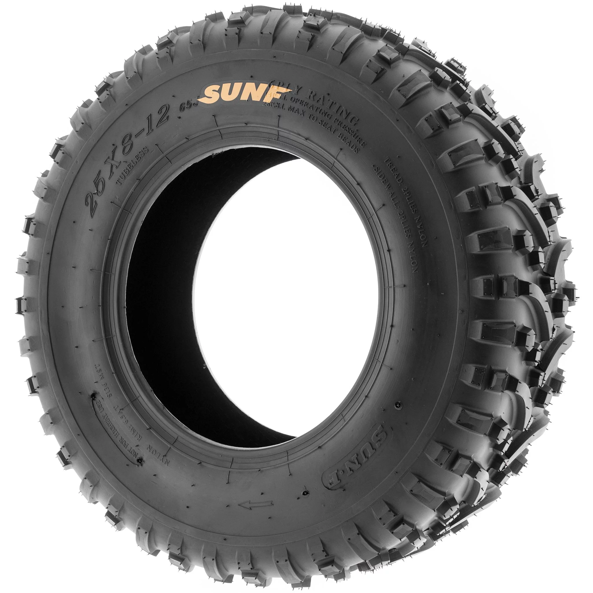 Set of 4 SunF ATV UTV Tires A032 25x8-12 25x8x12 6 PR - Inhomebuy