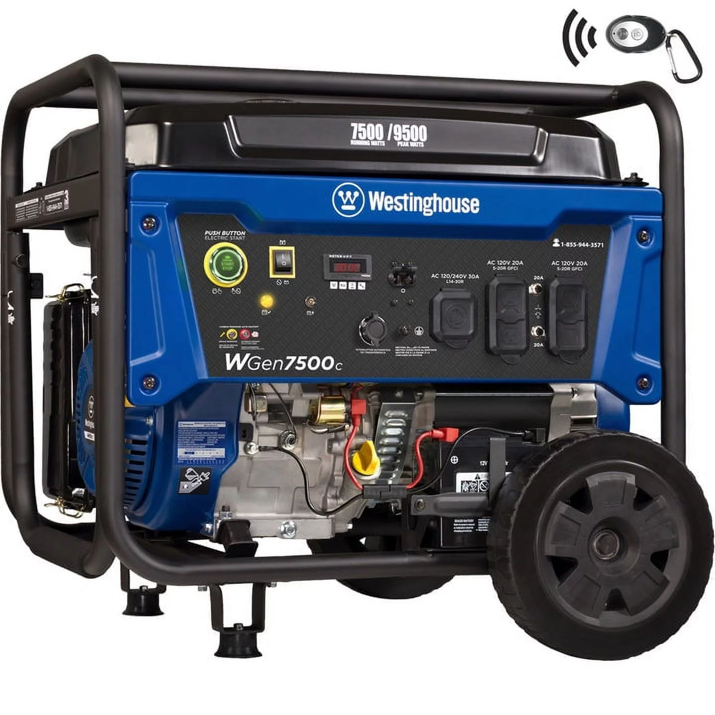 Westinghouse 9500 Peak Watt Home Backup Portable Gas Powered Generator, Transfer Switch Ready, CO Sensor - Inhomebuy