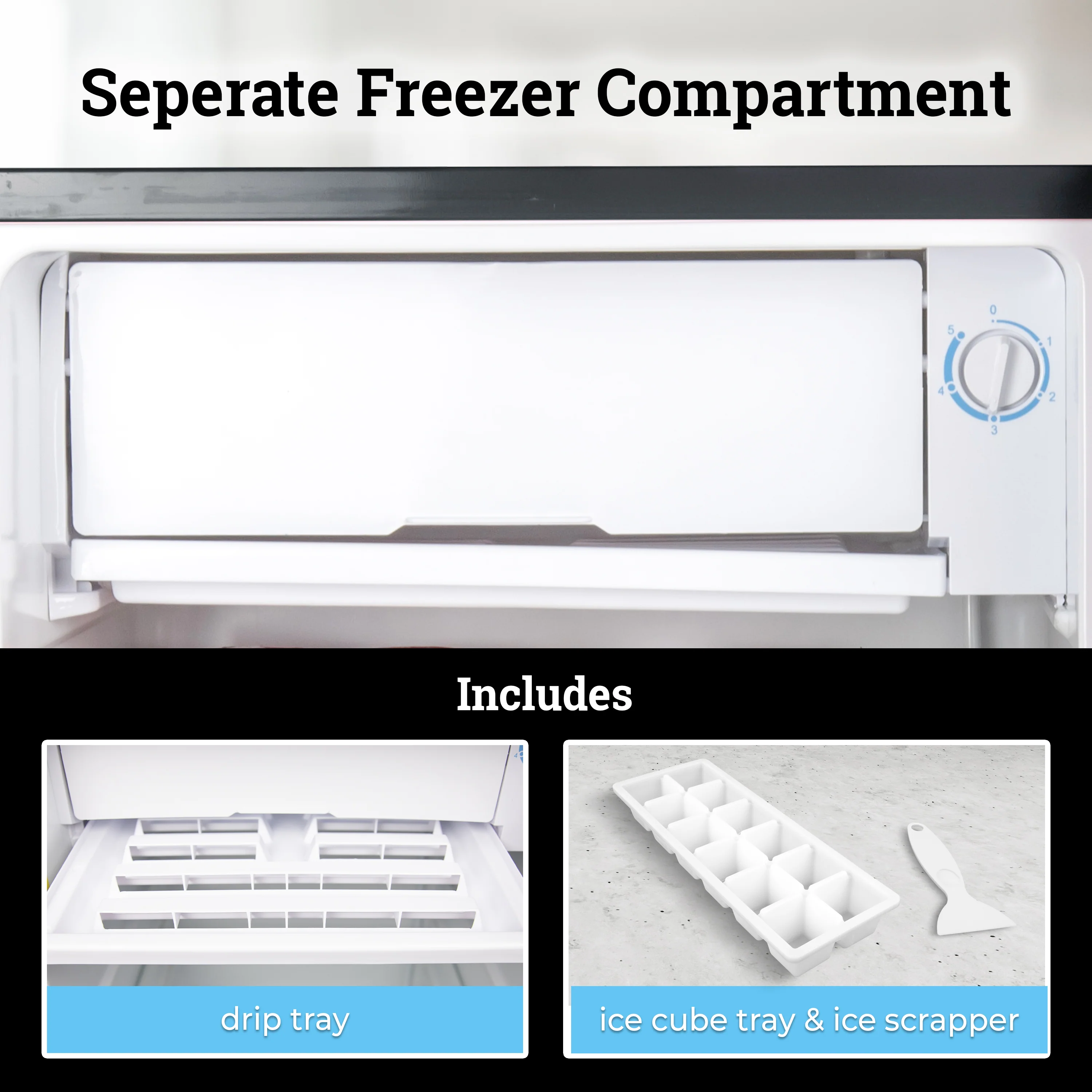 Igloo 2.6 Cu. Ft. Refrigerator w/ Freezer, Black - Inhomebuy