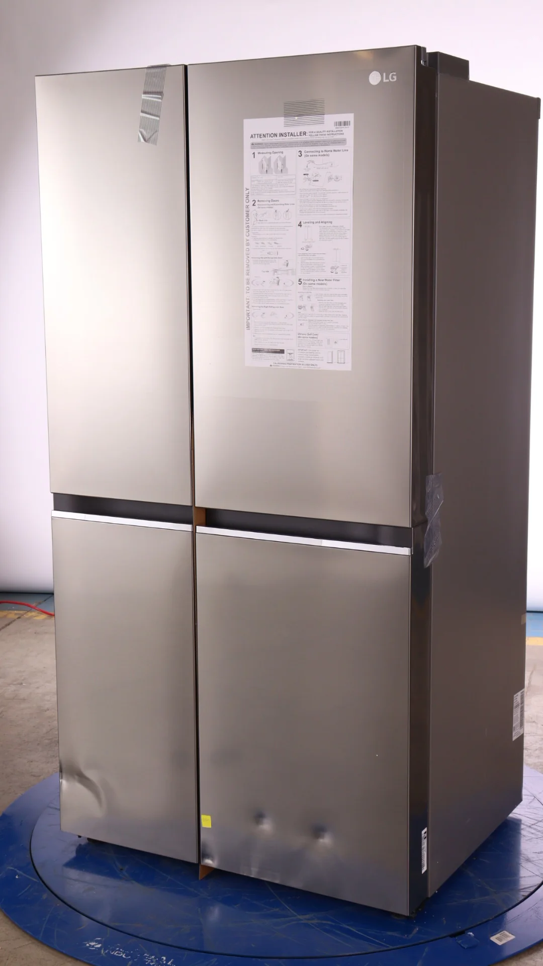LG 36 in. 29 cu. ft. Smudge-Resistant Stainless Steel French Door Refrigerator - LRFCS29D6S - Inhomebuy