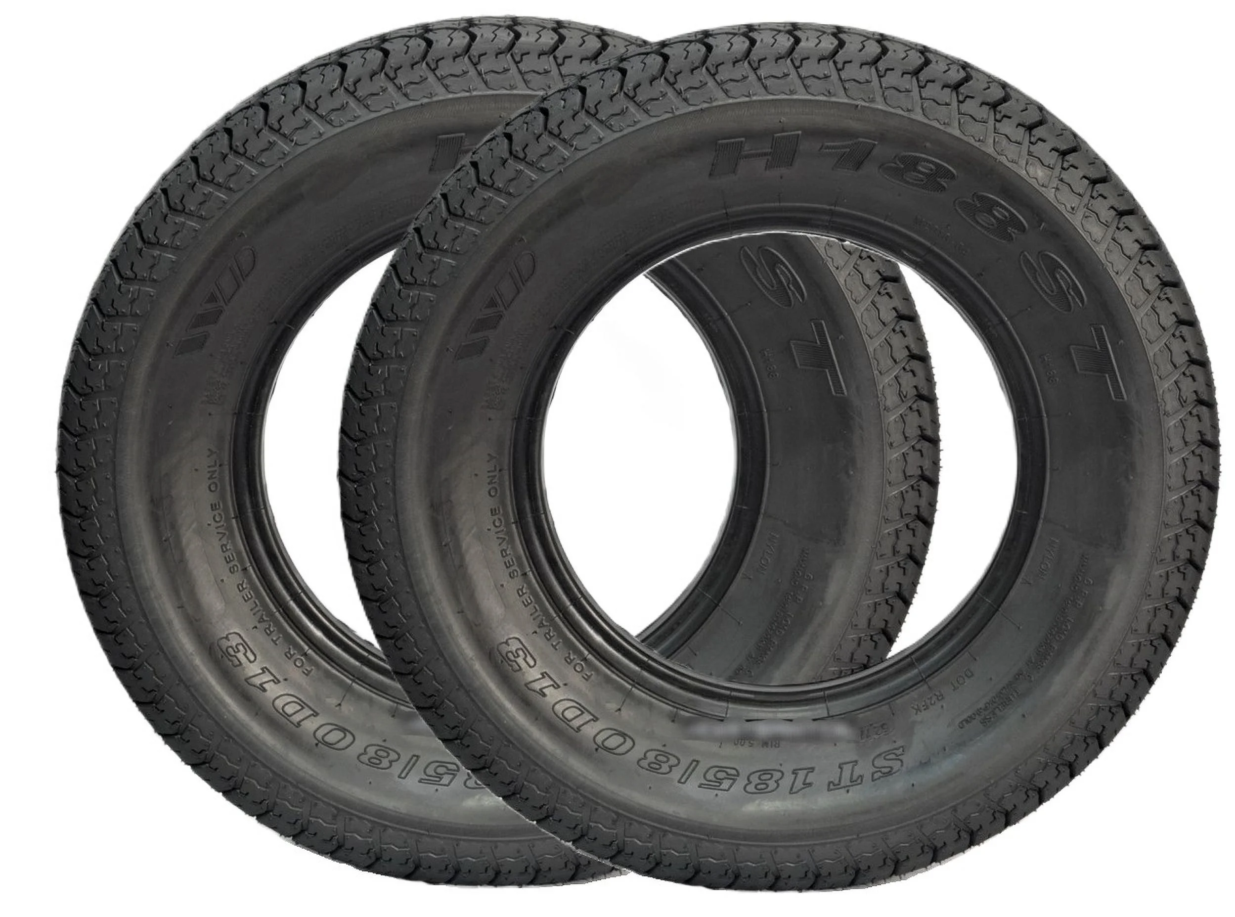 Two Eco Trail ST185/80D13 Trailer Tires Bias Ply Load Range C 1480# 185/80 D 13 - Inhomebuy