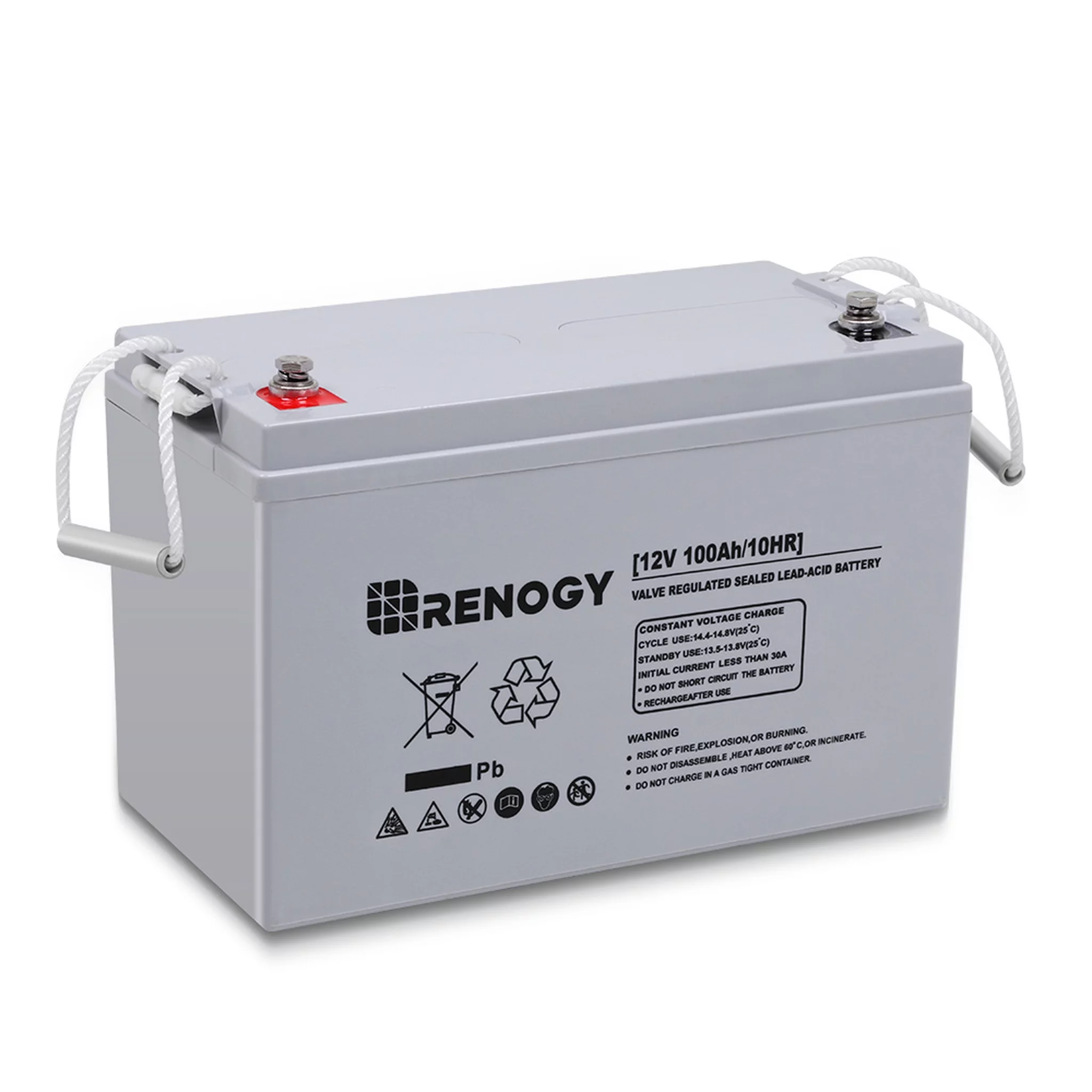 Renogy Deep Cycle AGM Battery 12 Volt 100Ah, Home Improvement Renewable Energy for Marine, RV, Carbin,  Solar Energy Storge, Maintenance-Free, off-Grid Solar System - Inhomebuy