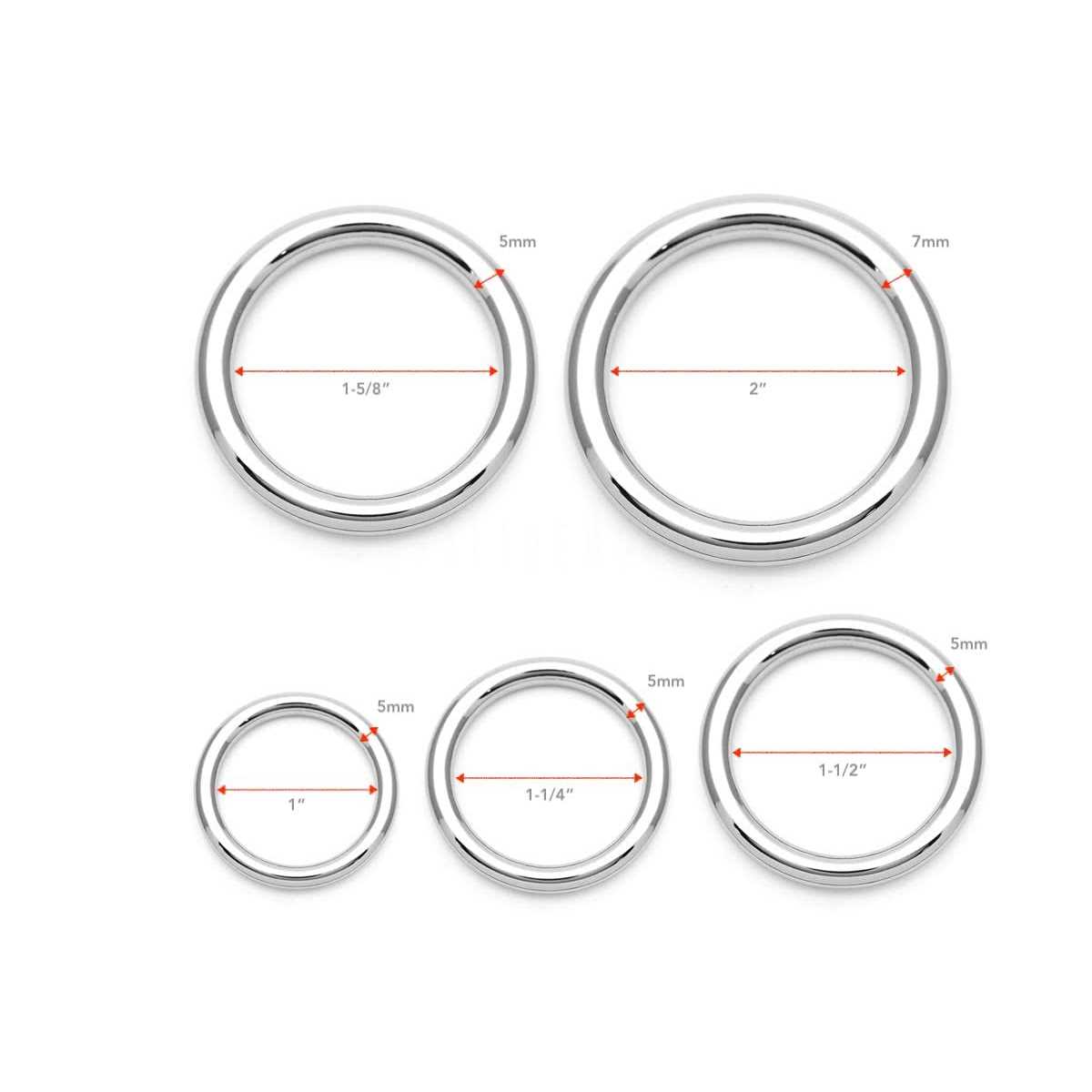 Craftmemore 4pcs O Ring Strong Metal Welded O-Ring Circle Loop Buckle for Purse Bag Collar Leather Craft Scog - Inhomebuy