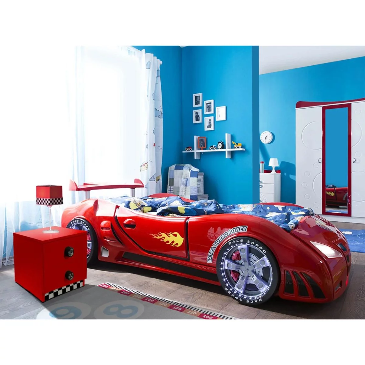 Turbo Star Chest of Drawers, Kids Dresser, Racecar Bedroom Furniture, Kid's Room Organization - Inhomebuy