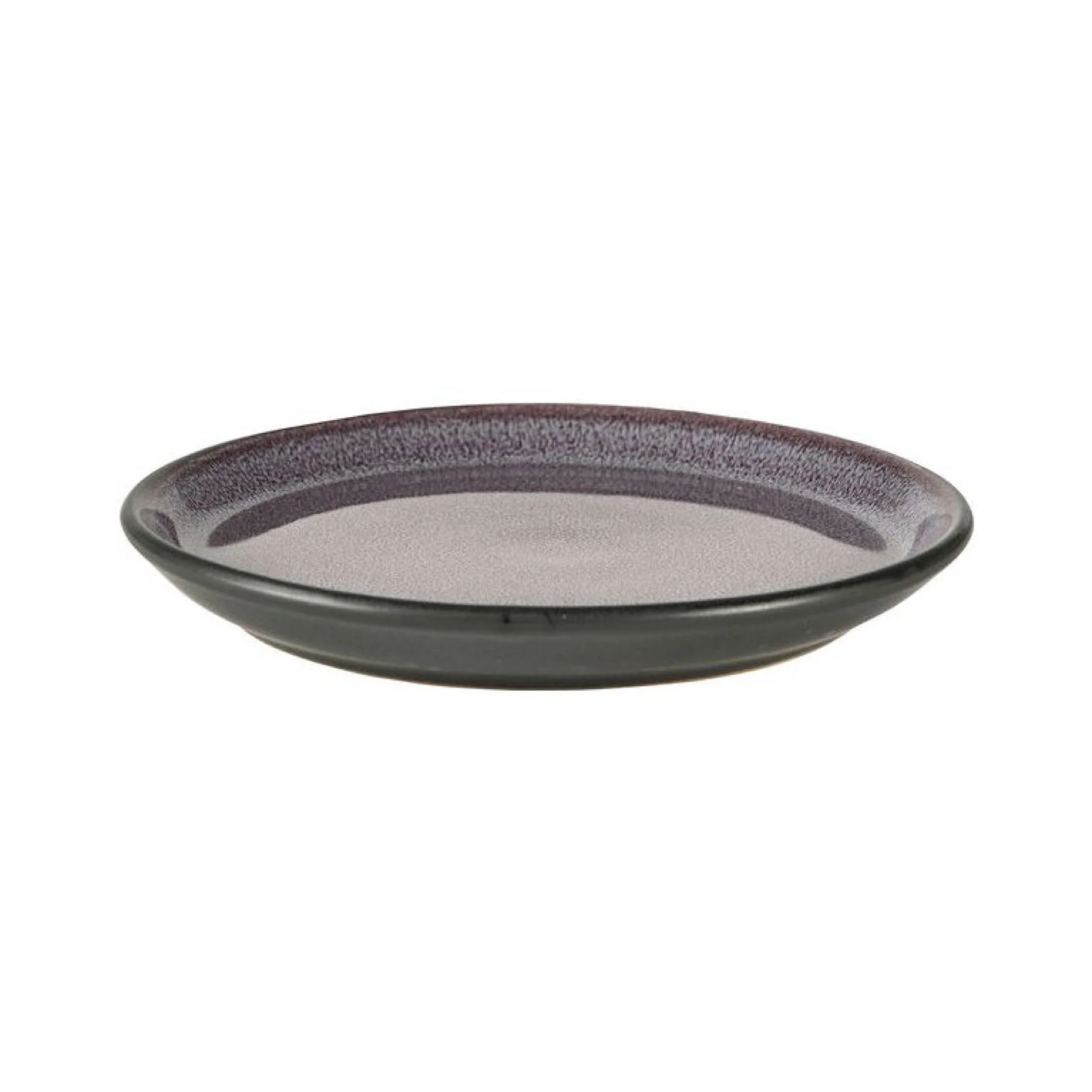 Stoneware Gastro Plate 17cm Black, Lilac - Inhomebuy